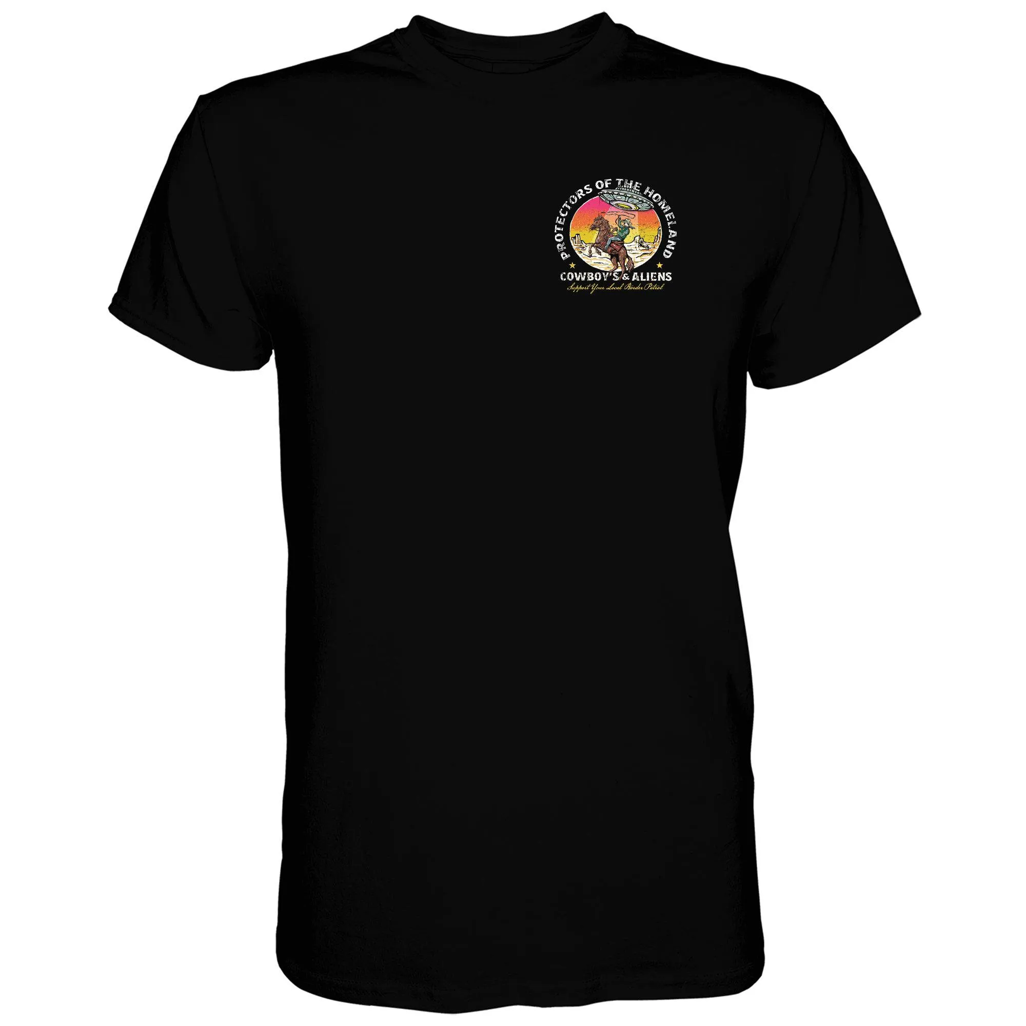 Border Patrol | Cowboy's & Aliens Men's T-Shirt sold by Combat Iron Apparel product image thumbnail 5