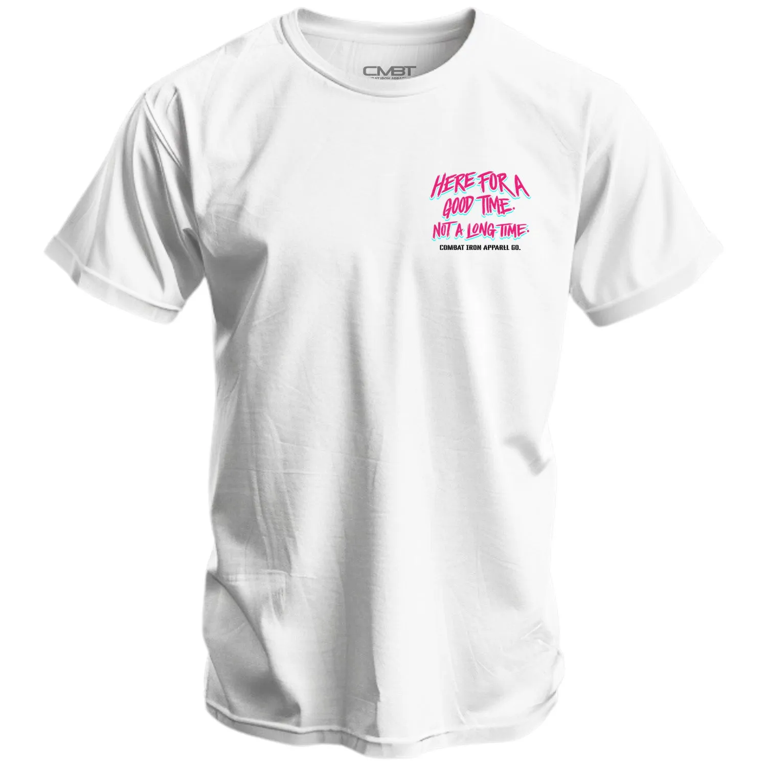 Here For A Good Time. Not A Long Time. Retro Summer Edition Men's T-Shirt sold by Combat Iron Apparel product image thumbnail 4