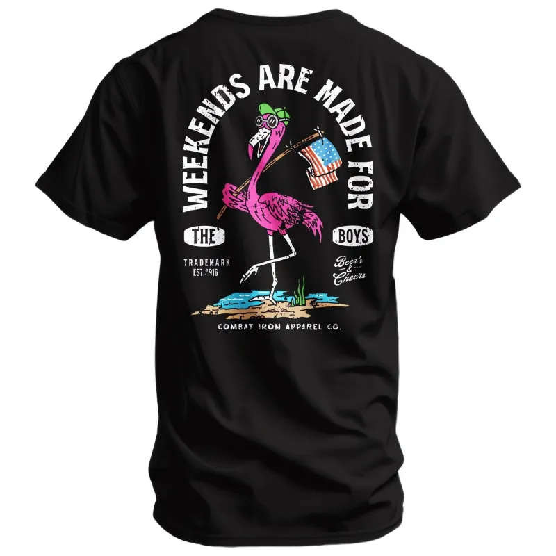 Weekends Are Made For The Boys Men's T-Shirt sold by Combat Iron Apparel