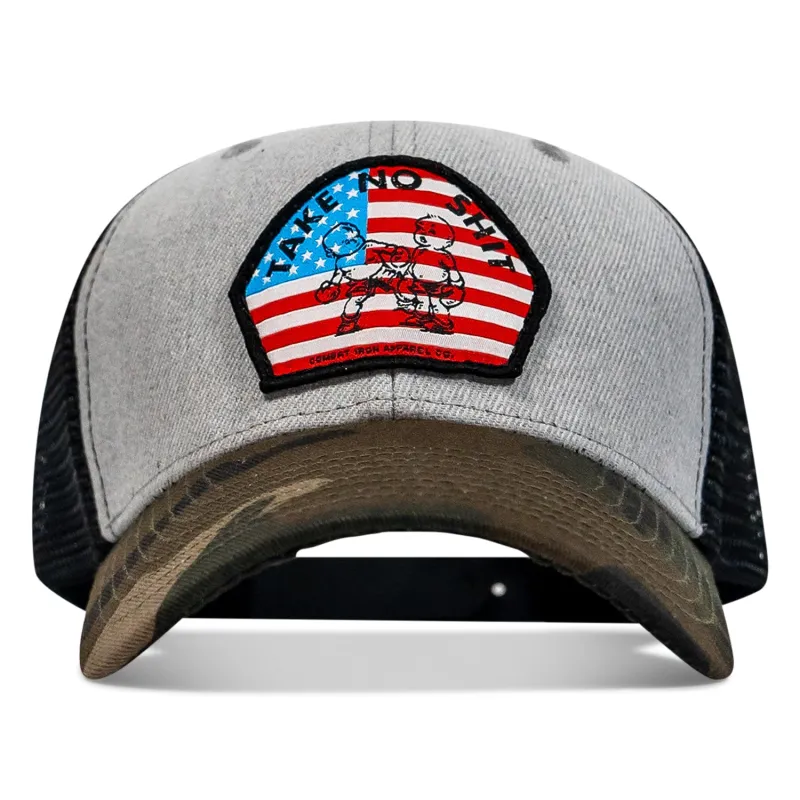 Take No Shit American Flag Patch SnapBack sold by Combat Iron Apparel