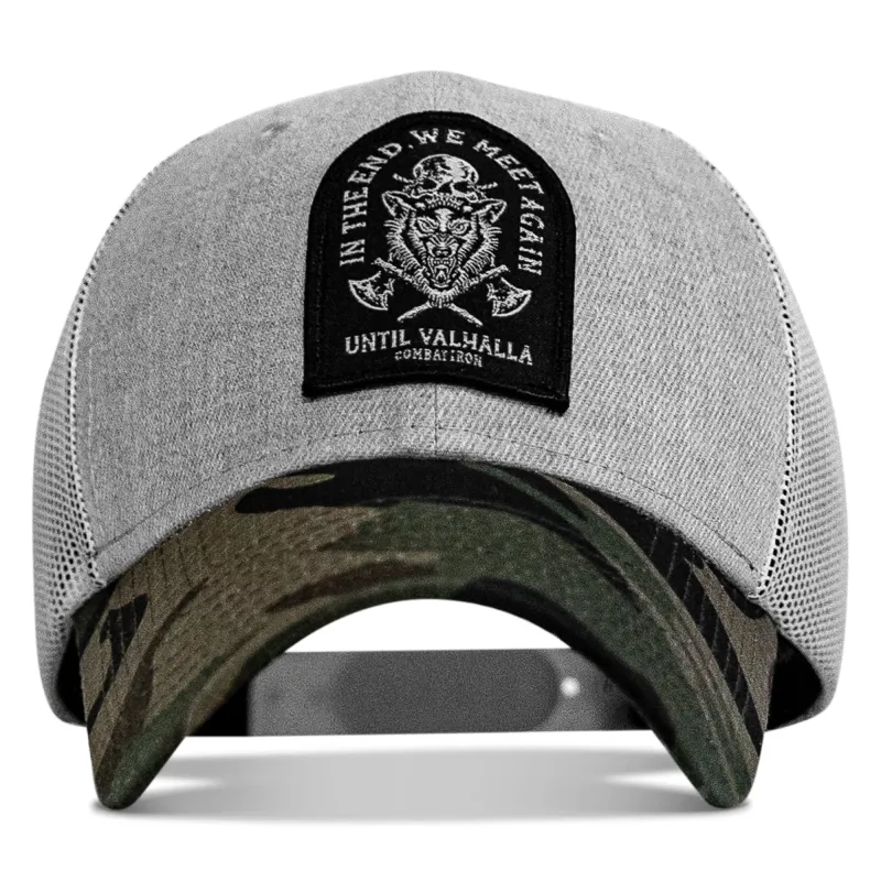 In The End, We Meet Again - Until Valhalla Patch Snapback Hat sold by Combat Iron Apparel