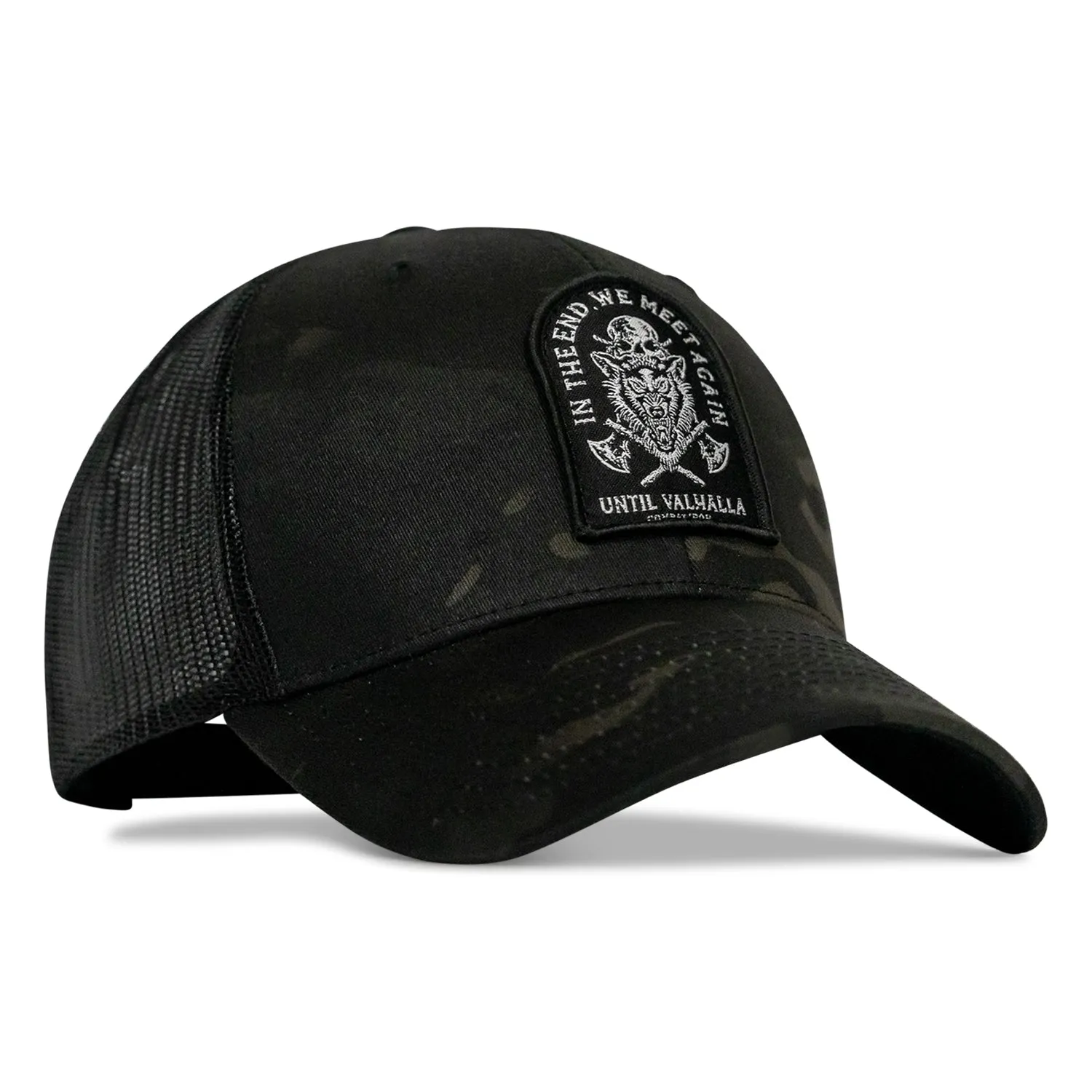 In The End, We Meet Again - Until Valhalla Patch Snapback Hat sold by Combat Iron Apparel product image thumbnail 3