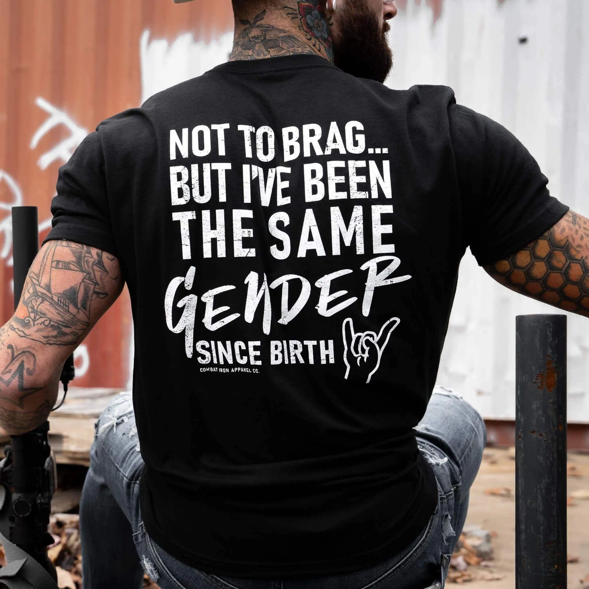 Same Gender Since Birth Men's T-Shirt sold by Combat Iron Apparel product image thumbnail 4