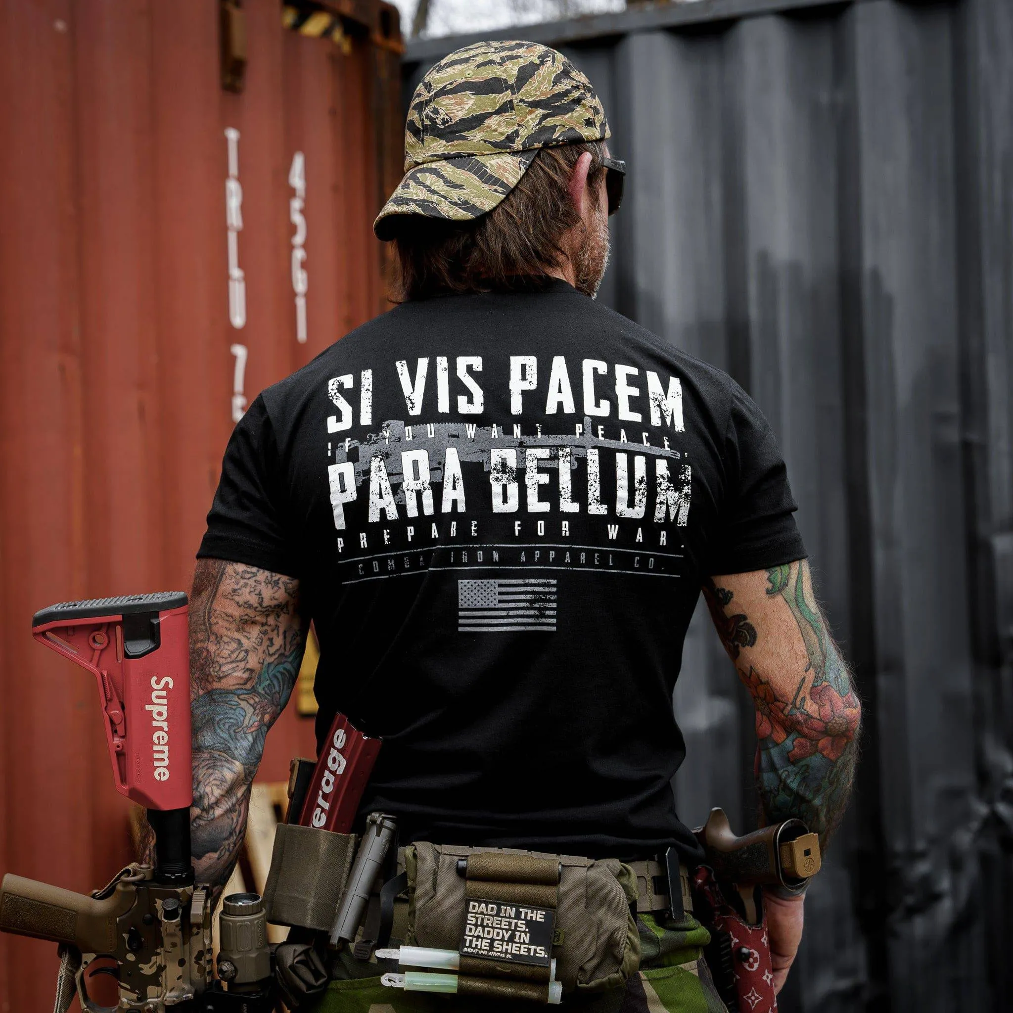 If You Want Peace Prepare For War. | SI VIS PACEM PARA BELLUM Men's T-Shirt sold by Combat Iron Apparel product image thumbnail 2