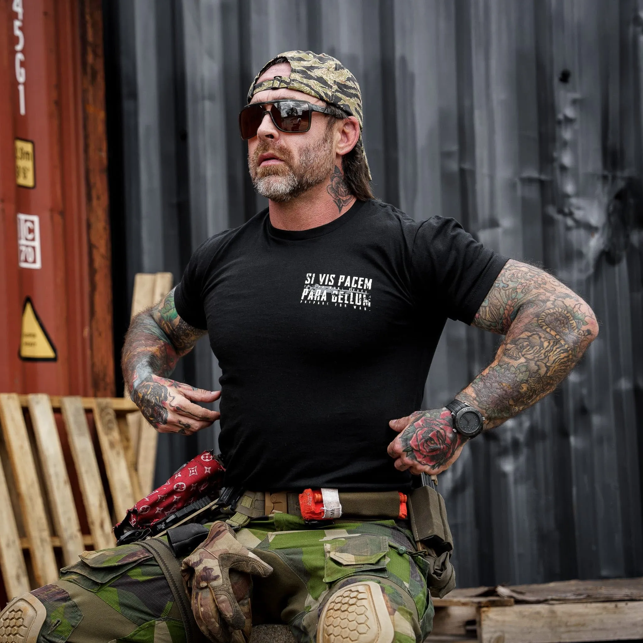 If You Want Peace Prepare For War. | SI VIS PACEM PARA BELLUM Men's T-Shirt sold by Combat Iron Apparel product image thumbnail 5
