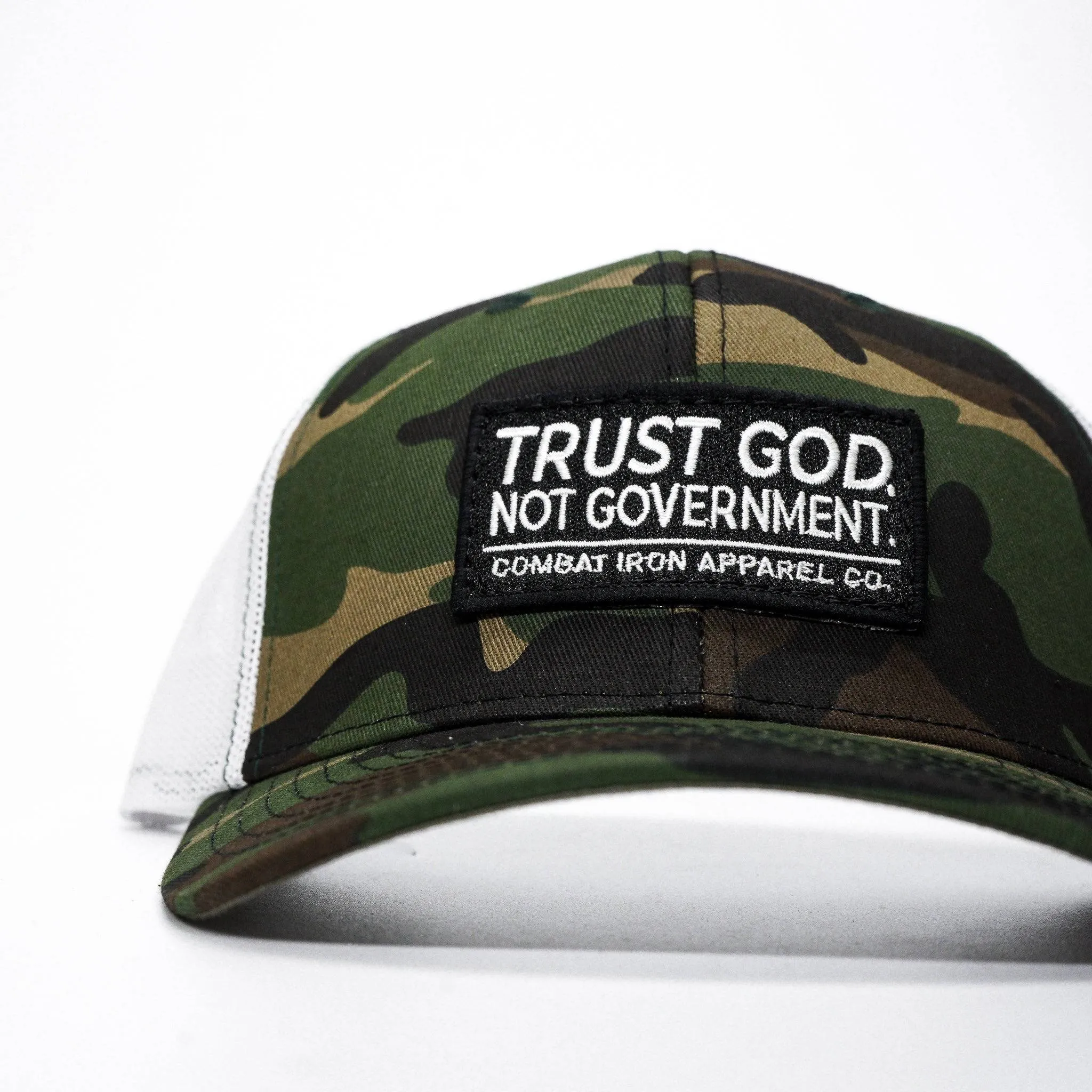 Trust God. Not Government. Mid-Profile Mesh Snapback sold by Combat Iron Apparel product image thumbnail 5