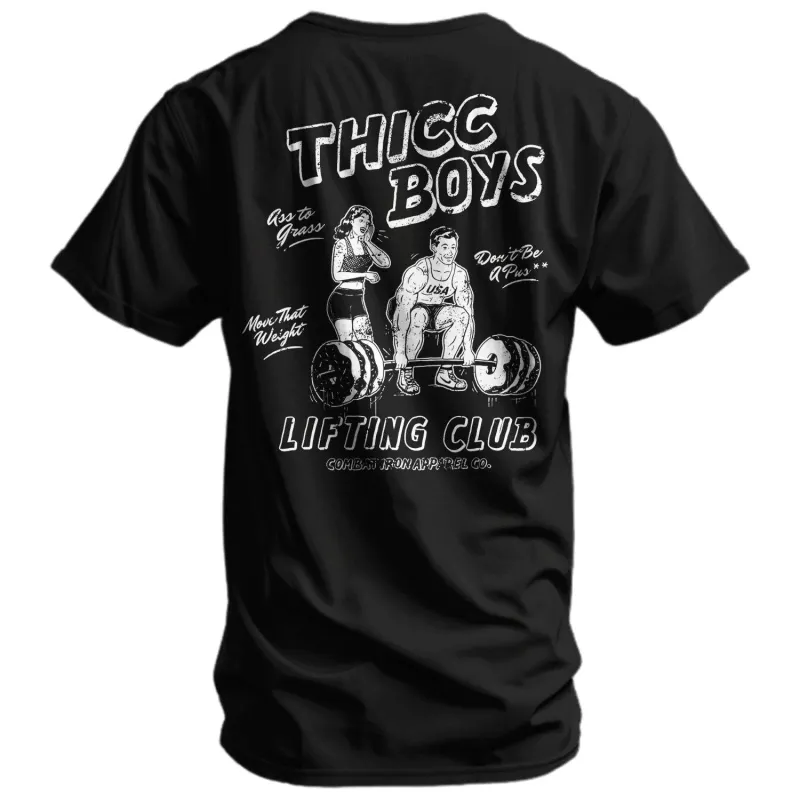 Thicc Boys Workout Club Men's T-Shirt sold by Combat Iron Apparel