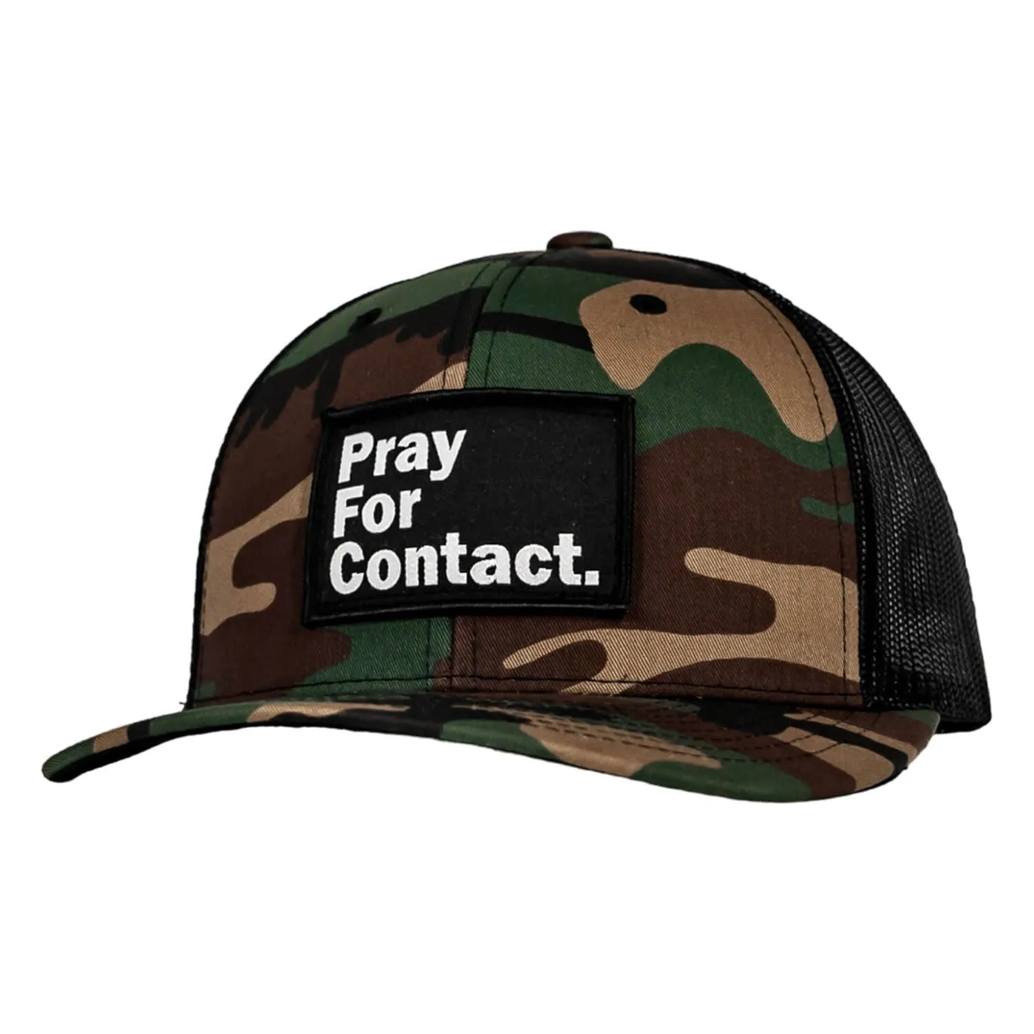 PRAY FOR CONTACT Patch Snapback HAT sold by Combat Iron Apparel product image thumbnail 3