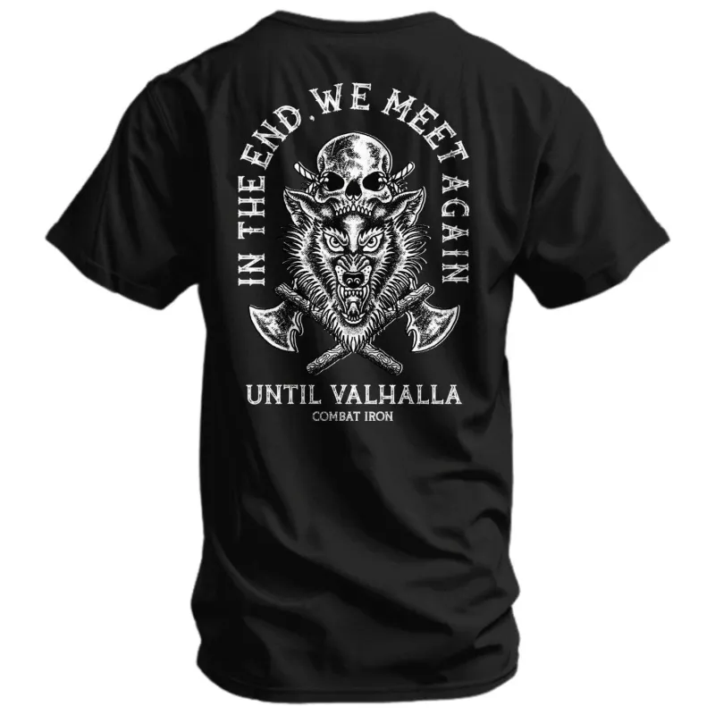 In the End, we meet Again | Unit Valhalla Men's T-Shirt sold by Combat Iron Apparel