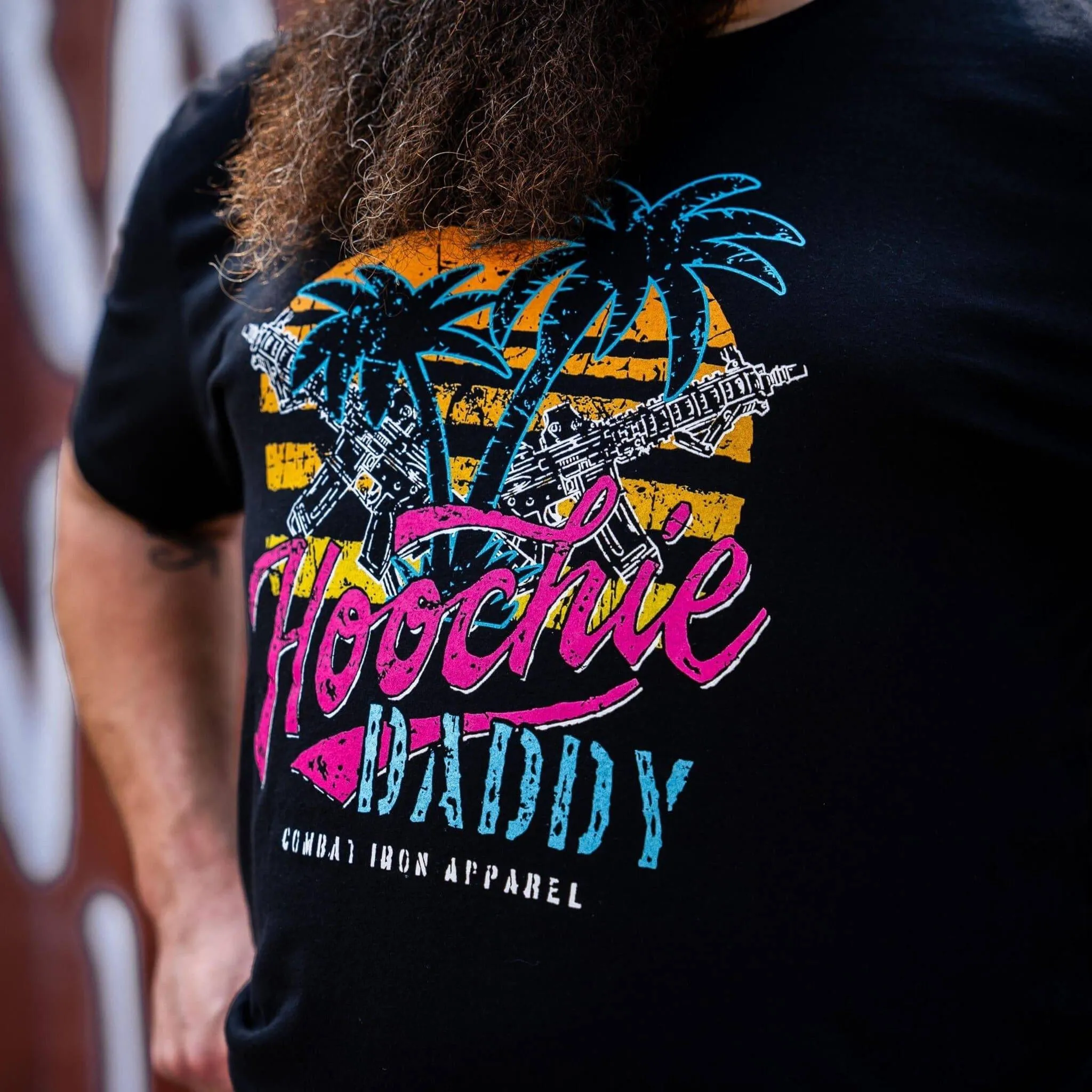 Hoochie Daddy Sunset Men's T-Shirt sold by Combat Iron Apparel product image thumbnail 3