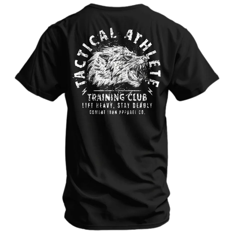 Tactical Athlete Training Club Wolf Men's T-Shirt made by Combat Iron Apparel