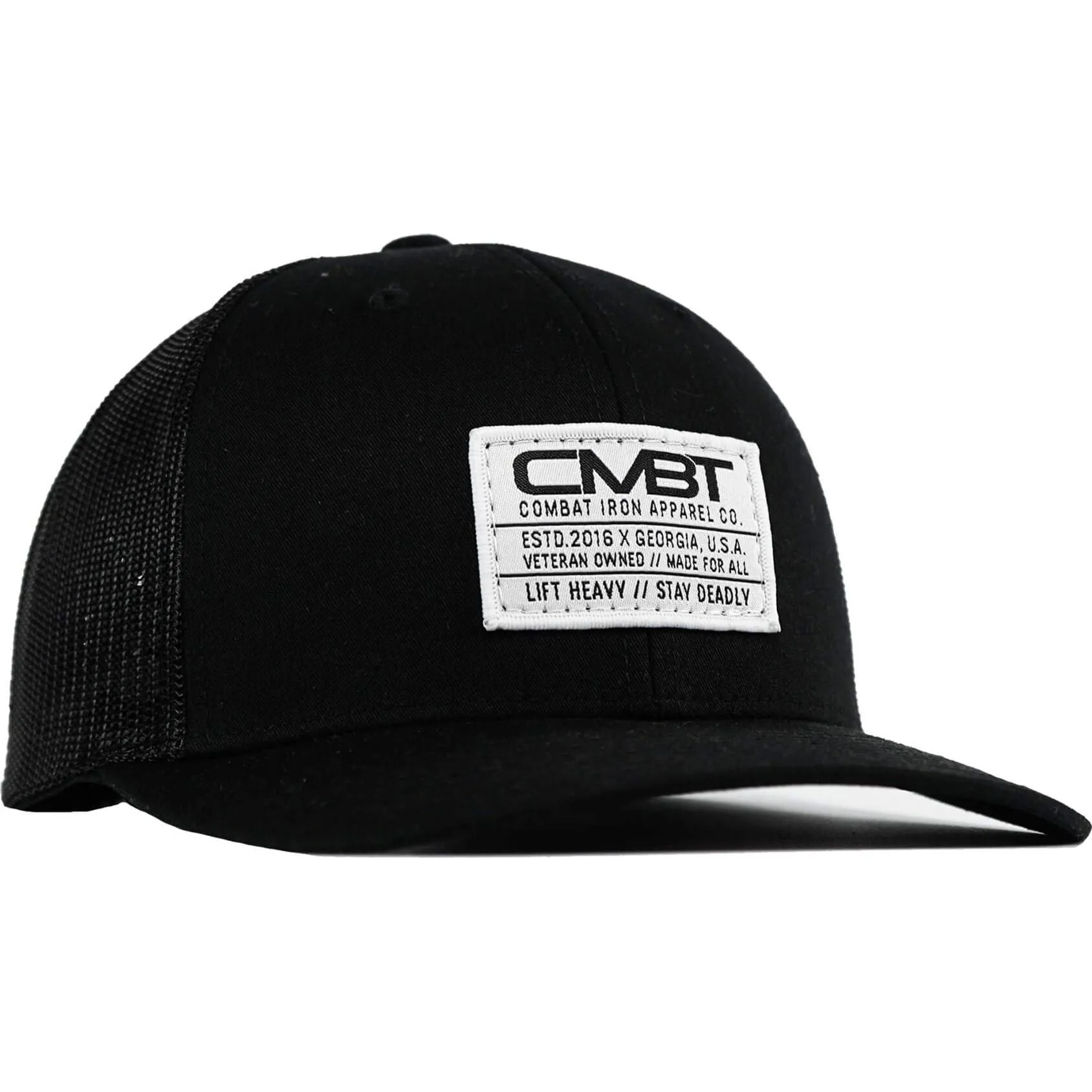 Branded CMBT White Labeled Snapback Hat sold by Combat Iron Apparel product image thumbnail 5