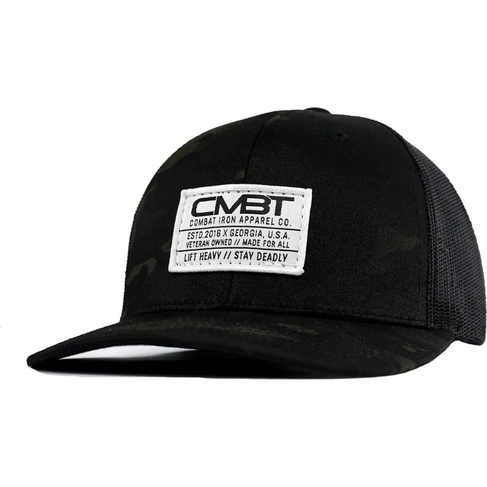 Branded CMBT White Labeled Snapback Hat sold by Combat Iron Apparel product image thumbnail 2