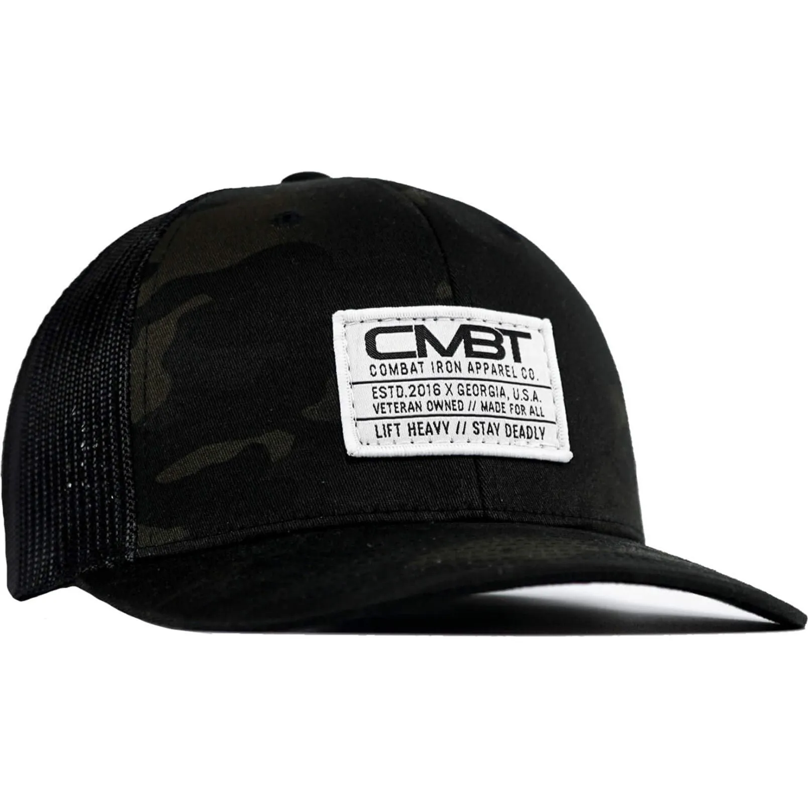 Branded CMBT White Labeled Snapback Hat sold by Combat Iron Apparel product image thumbnail 4