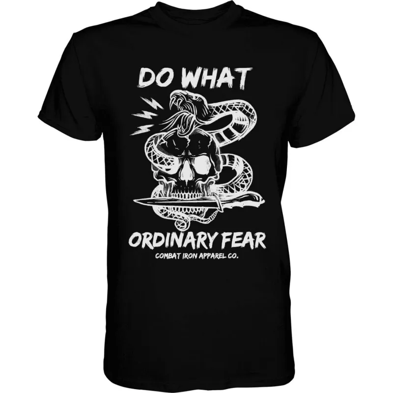 DO WHAT ORDINARY FEAR Snake & Skull Men's T-shirt sold by Combat Iron Apparel
