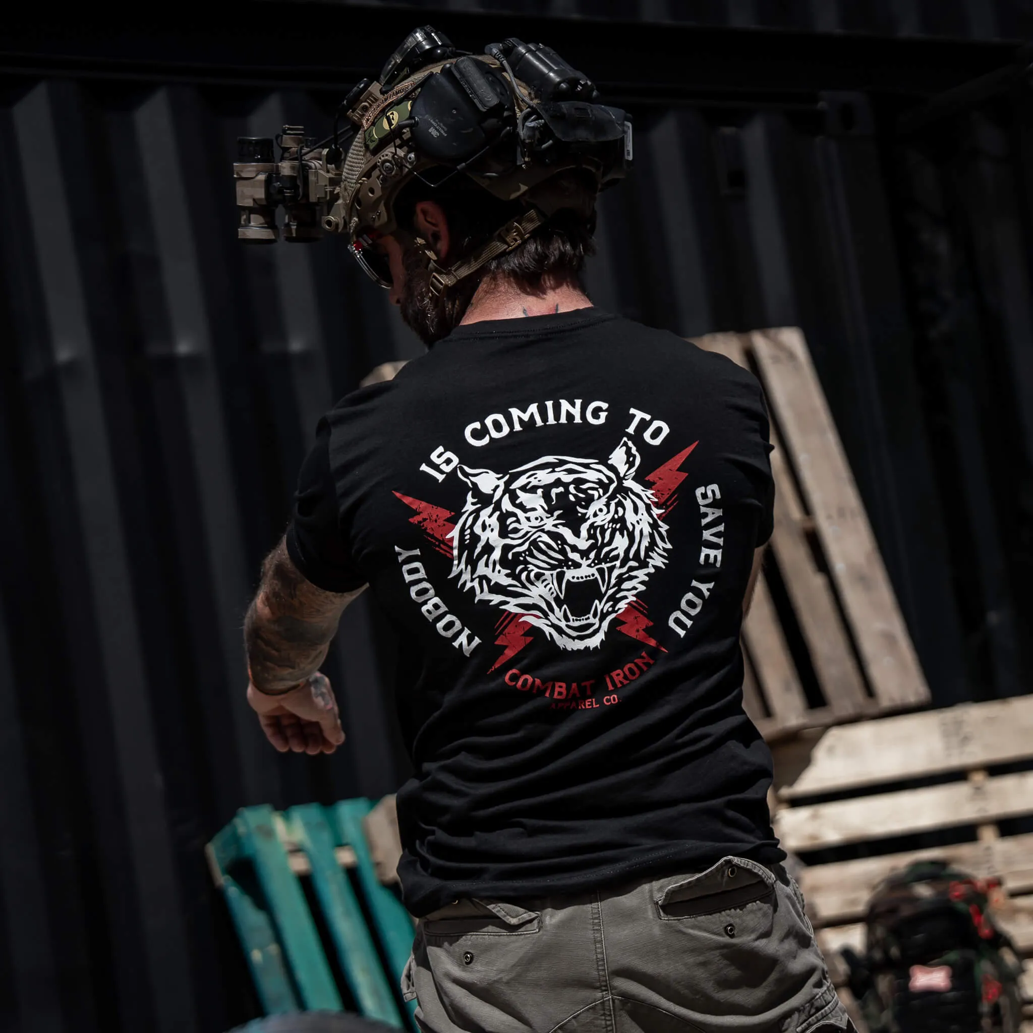 Nobody Is Coming To Save You Men's T-Shirt sold by Combat Iron Apparel product image thumbnail 5
