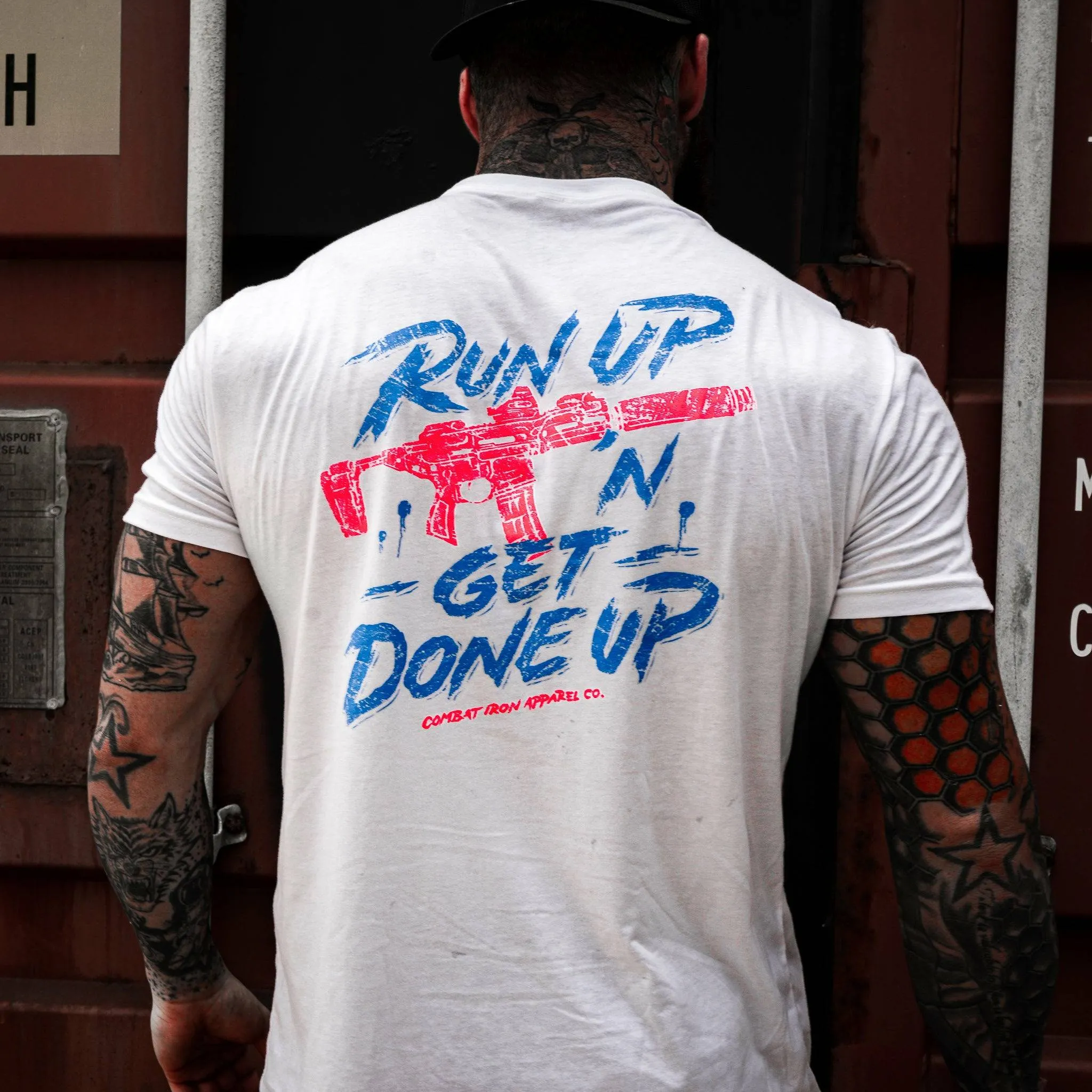 Run Up 'N Get Done Up Men's T-Shirt sold by Combat Iron Apparel product image thumbnail 4