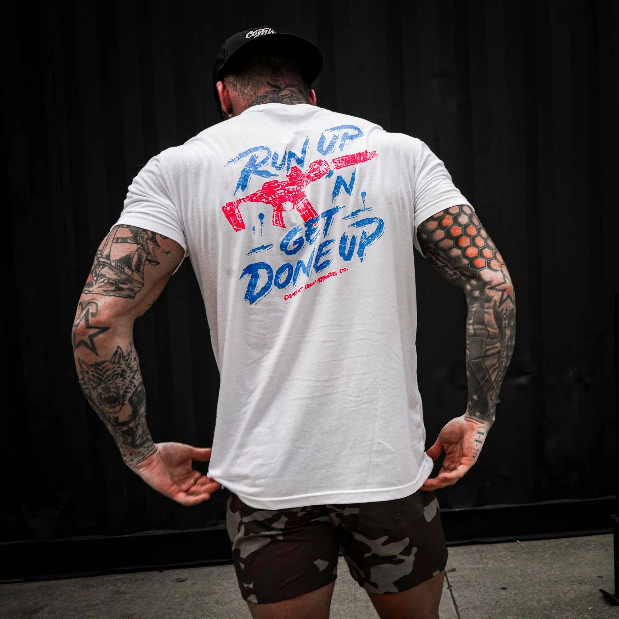 Run Up 'N Get Done Up Men's T-Shirt sold by Combat Iron Apparel product image thumbnail 3