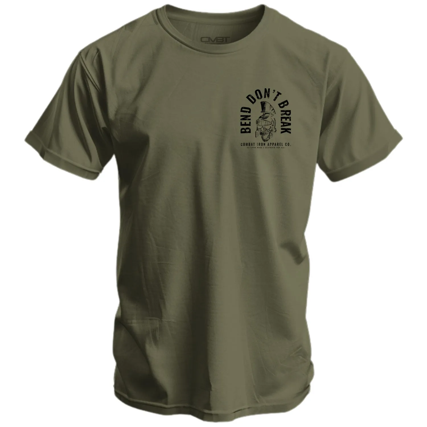 Bend Don't Break Barbell Skull Men's T-Shirt sold by Combat Iron Apparel product image thumbnail 3
