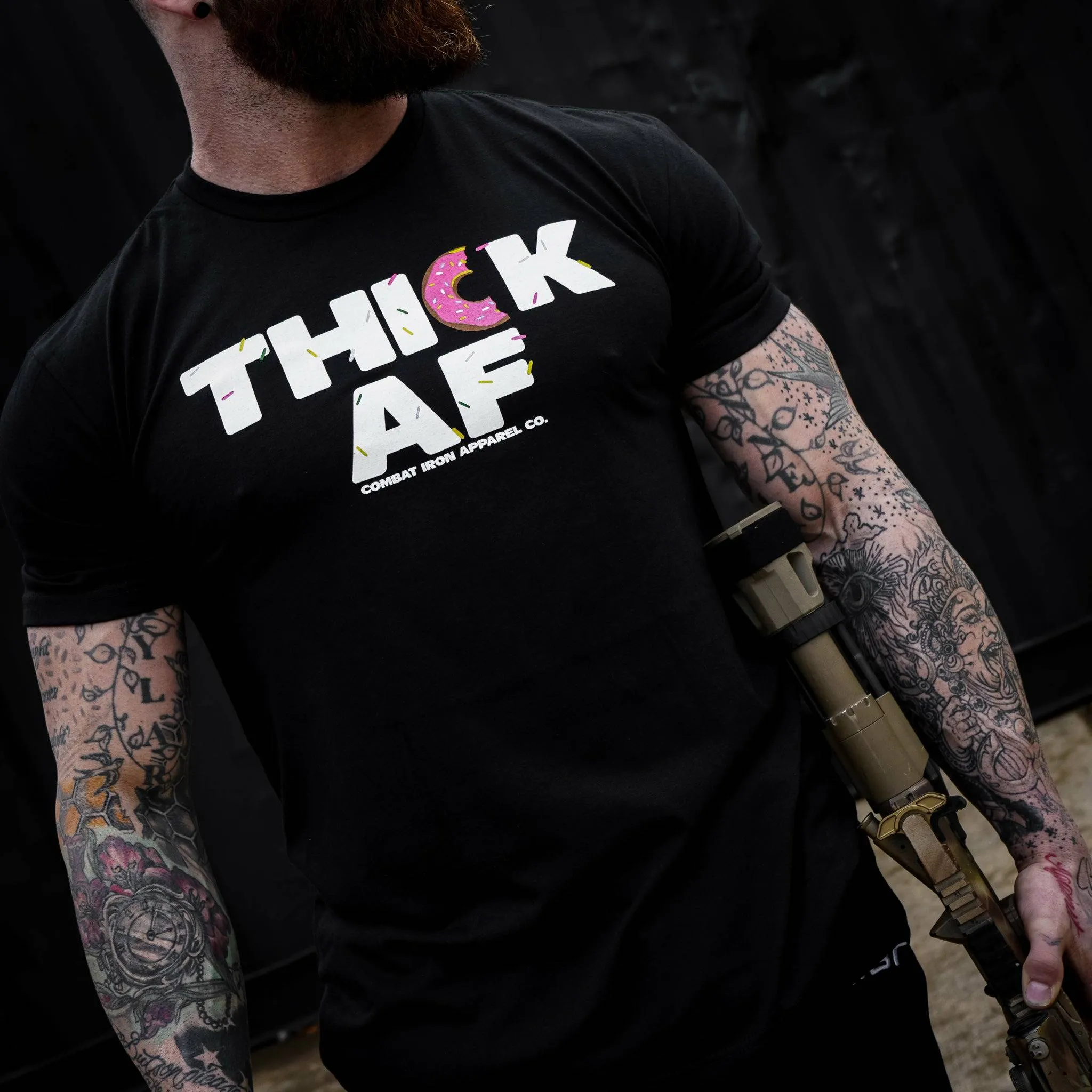 Thick Af Donut Edition Men's T-Shirt sold by Combat Iron Apparel product image thumbnail 4