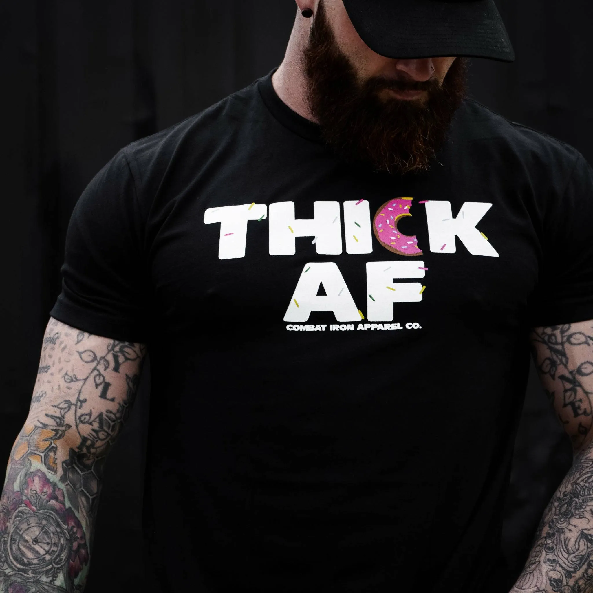 Thick Af Donut Edition Men's T-Shirt sold by Combat Iron Apparel product image thumbnail 2