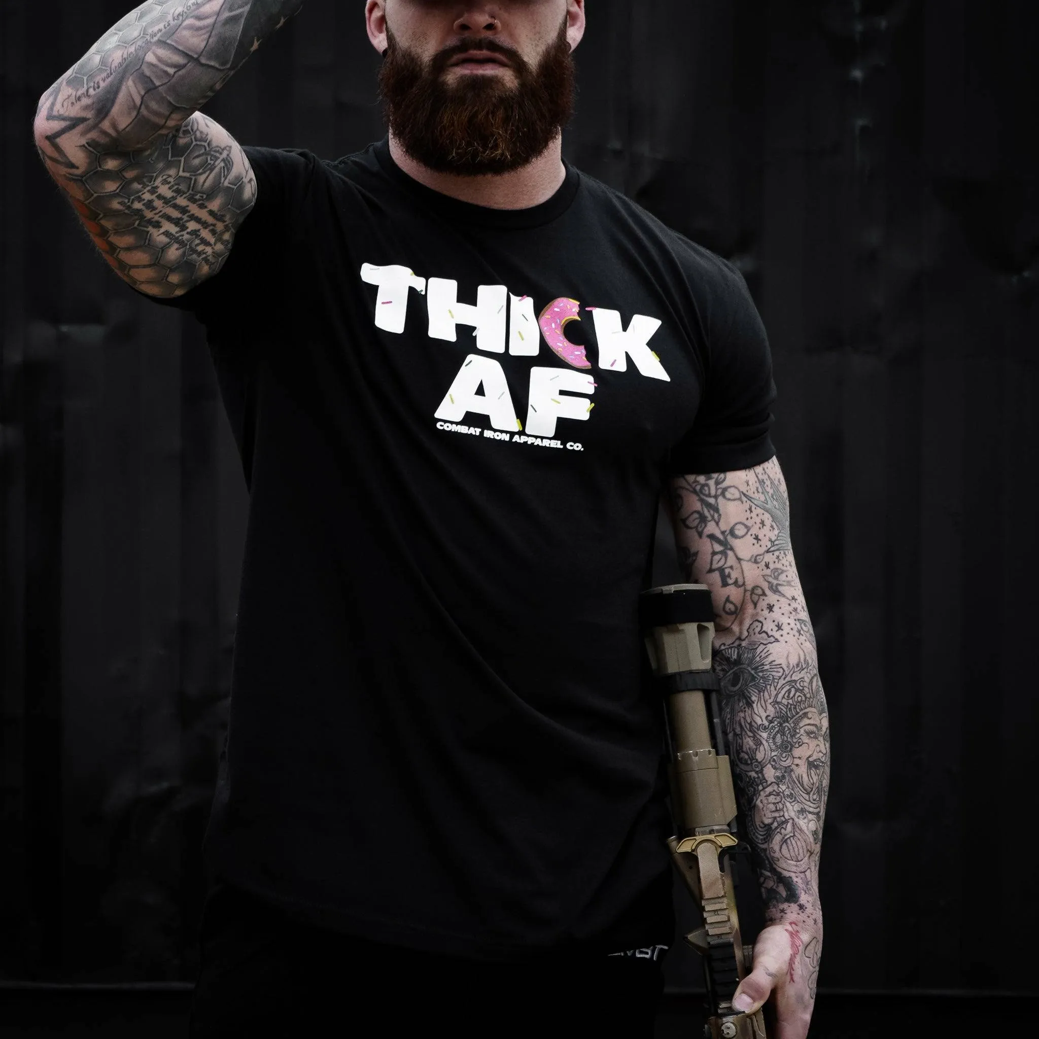 Thick Af Donut Edition Men's T-Shirt sold by Combat Iron Apparel product image thumbnail 3
