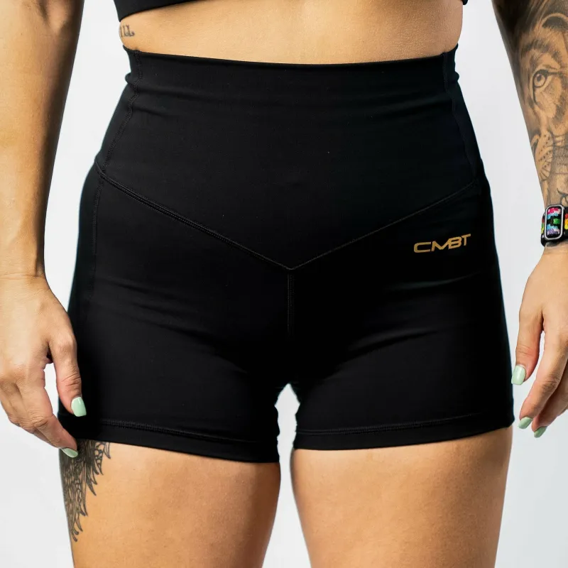 LADIES LUXE HIGH WAISTED SHORTS made by Combat Iron Apparel