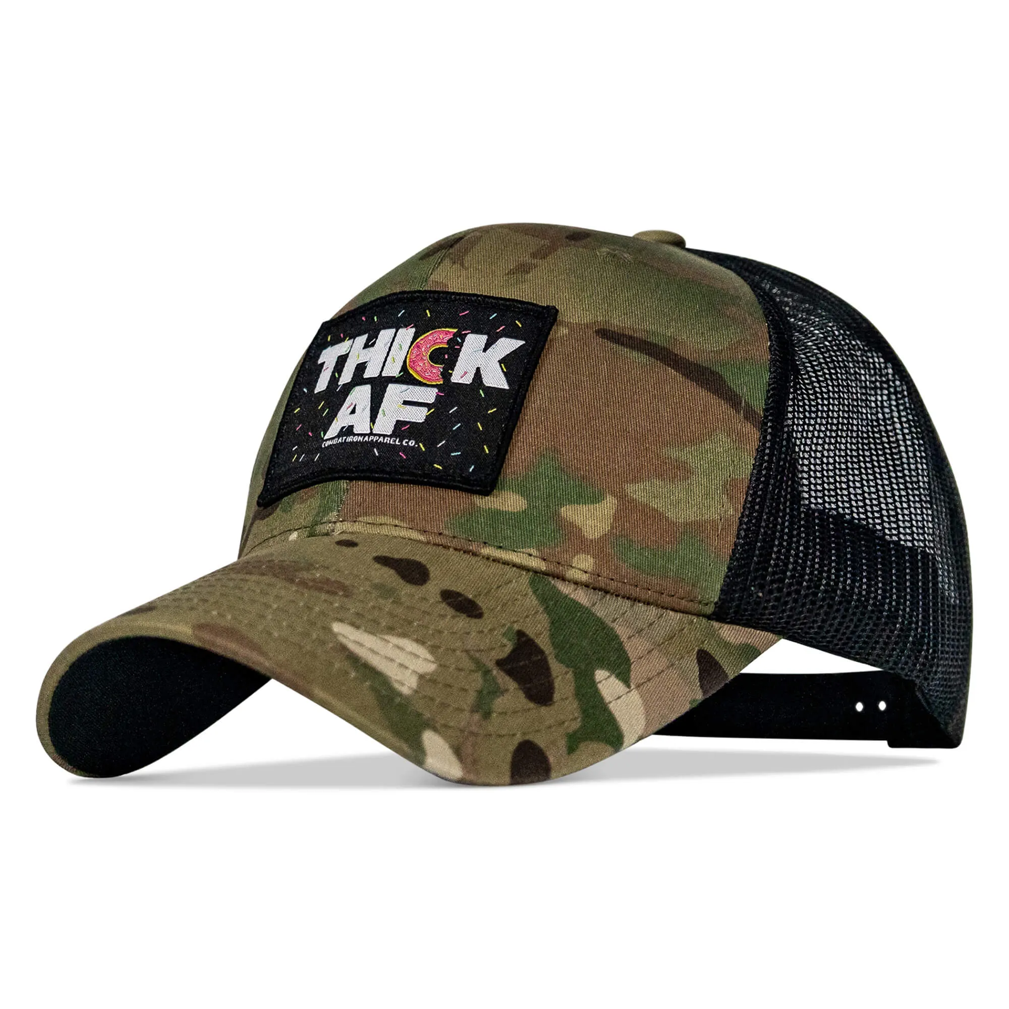 THICK AF DONUT EDITION PATCH MID-PROFILE MESH SNAPBACK Hat sold by Combat Iron Apparel product image thumbnail 3