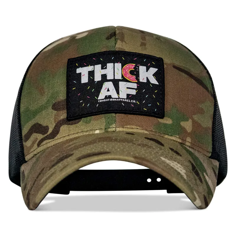 THICK AF DONUT EDITION PATCH MID-PROFILE MESH SNAPBACK Hat sold by Combat Iron Apparel