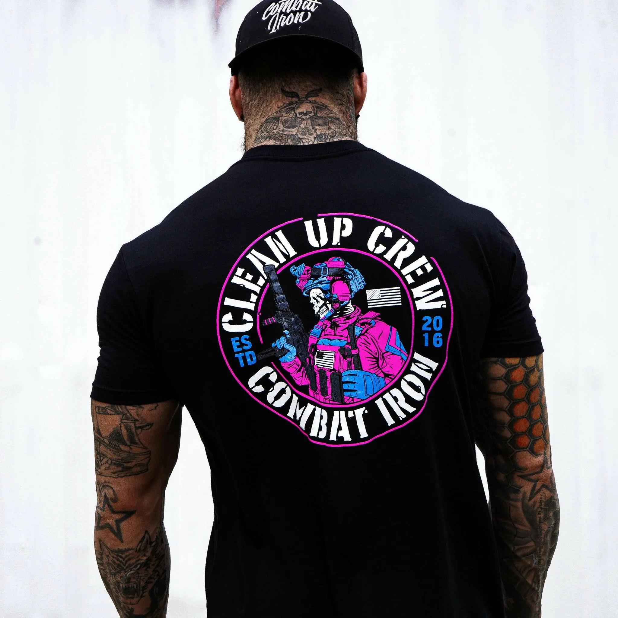 Clean up Crew Operator Skull Men's T-Shirt sold by Combat Iron Apparel product image thumbnail 3