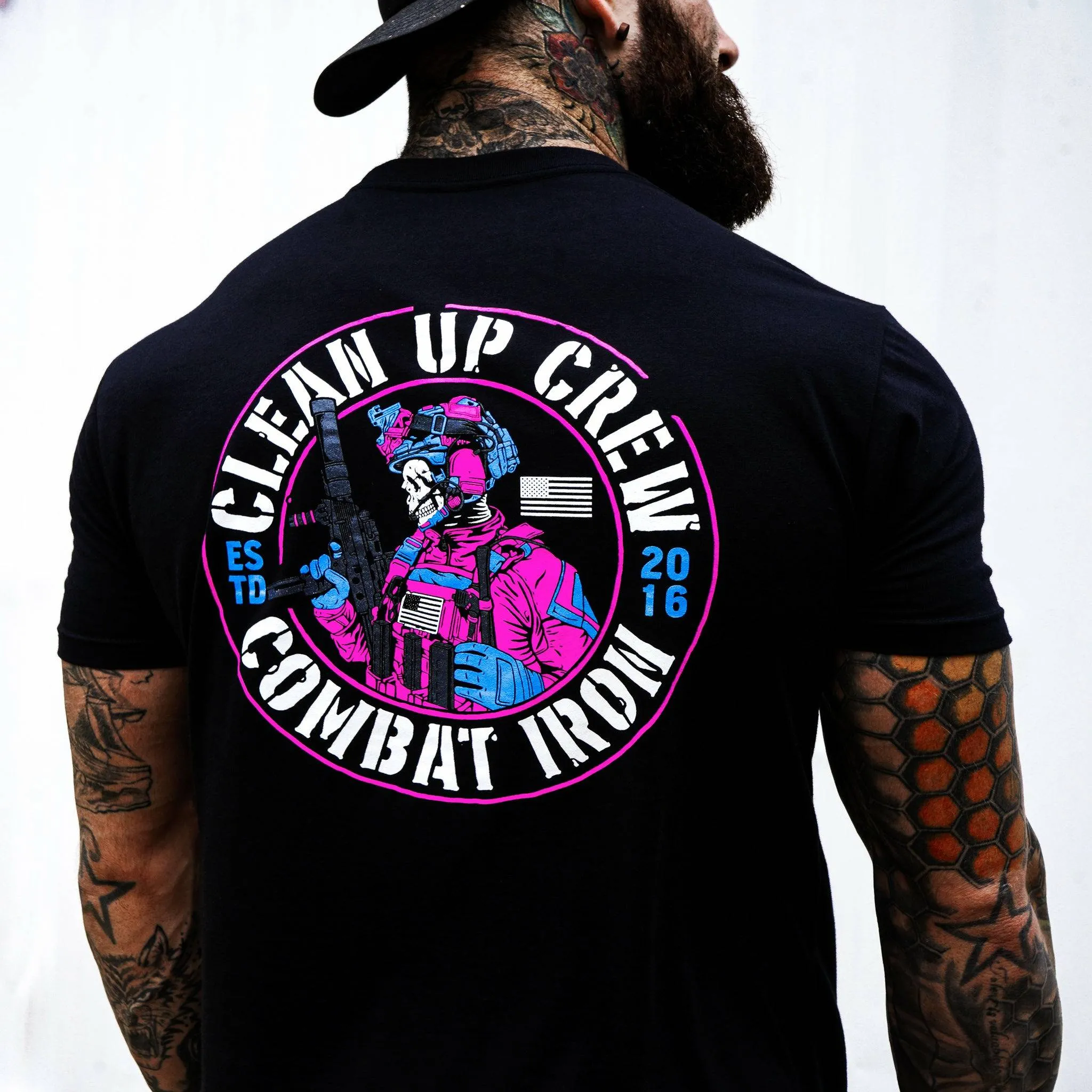 Clean up Crew Operator Skull Men's T-Shirt sold by Combat Iron Apparel product image thumbnail 4