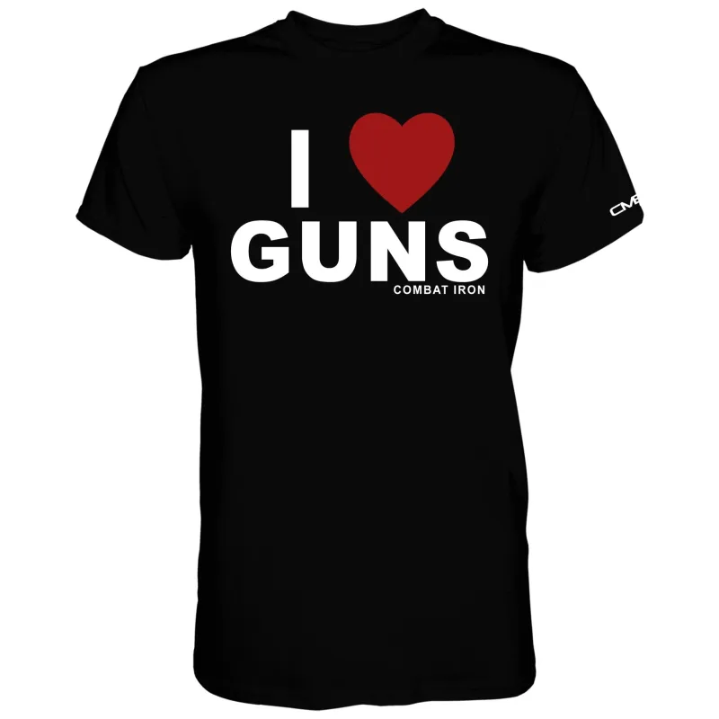 I Love Gun's Men's T-Shirt made by Combat Iron Apparel