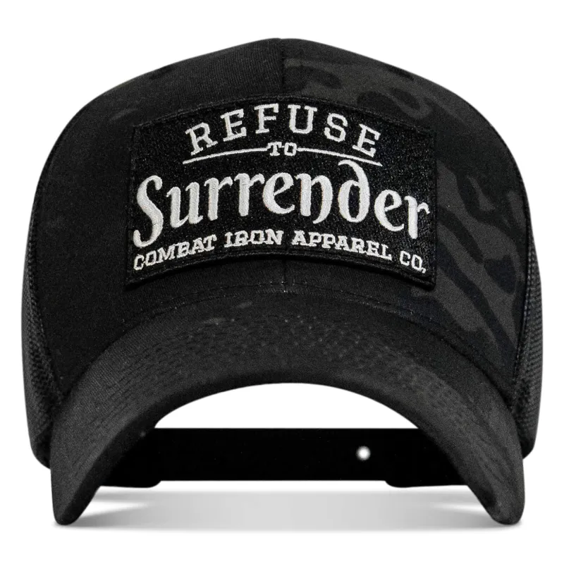 Refuse To Surrender B/W Patch Snapback Hat sold by Combat Iron Apparel