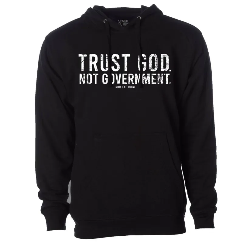 Trust God. Not Government. Men's Hoodie sold by Combat Iron Apparel