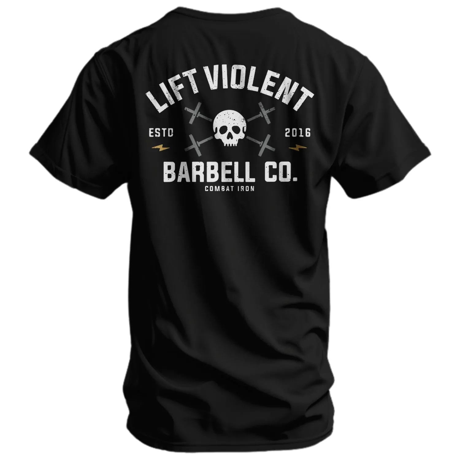 Lift Violent Barbell Co. Men's T-Shirt sold by Combat Iron Apparel