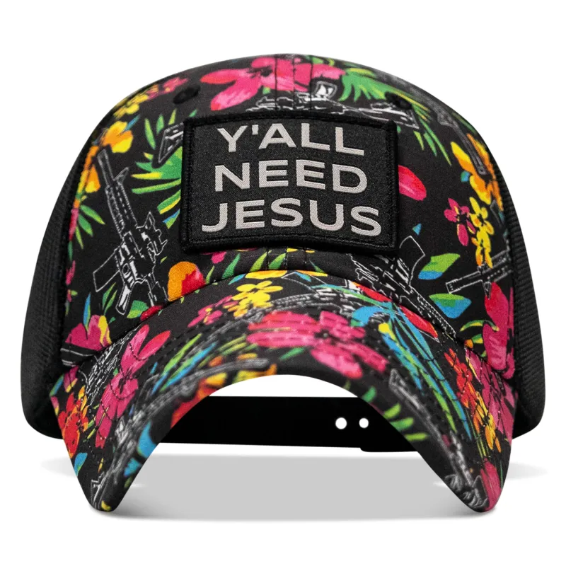 Y'all Need Jesus Patch Tactical Ripstop Mesh Snapback Hat sold by Combat Iron Apparel