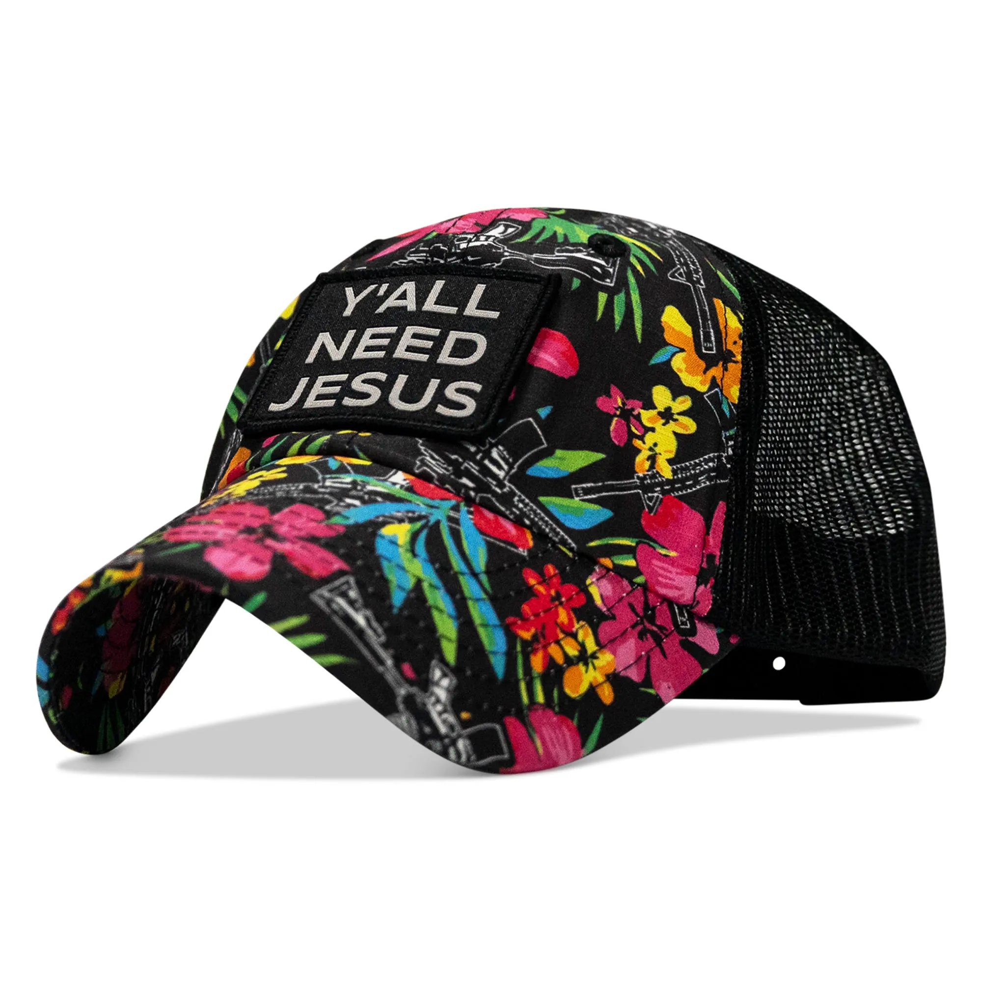 Y'all Need Jesus Patch Tactical Ripstop Mesh Snapback Hat sold by Combat Iron Apparel product image thumbnail 2