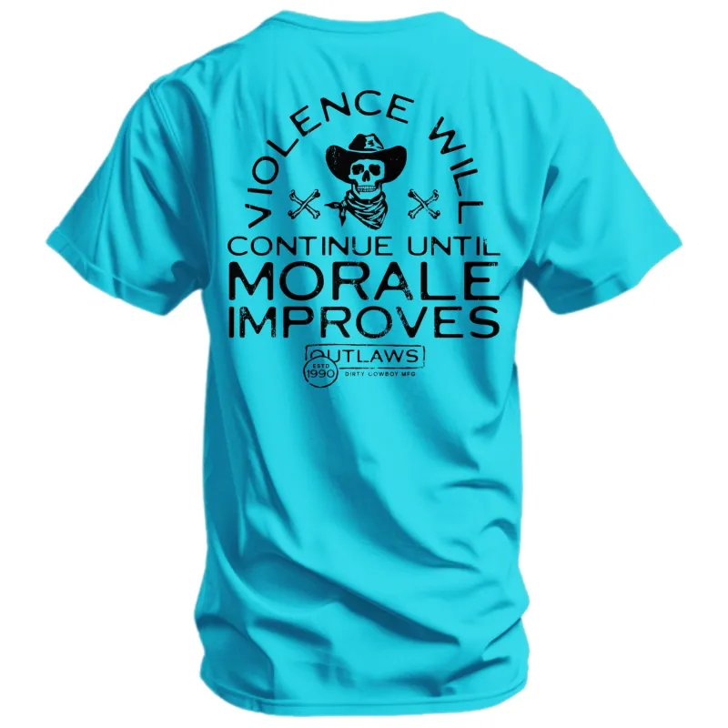 Violence Will Continue Until Morale Improves Men's T-Shirt made by Combat Iron Apparel
