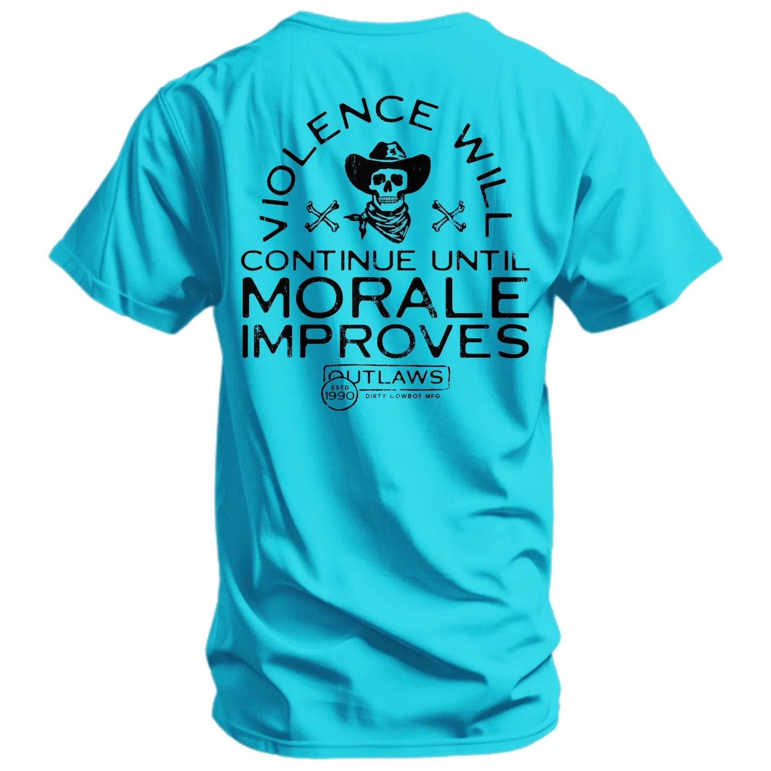 Violence Will Continue Until Morale Improves Men's T-Shirt sold by Combat Iron Apparel