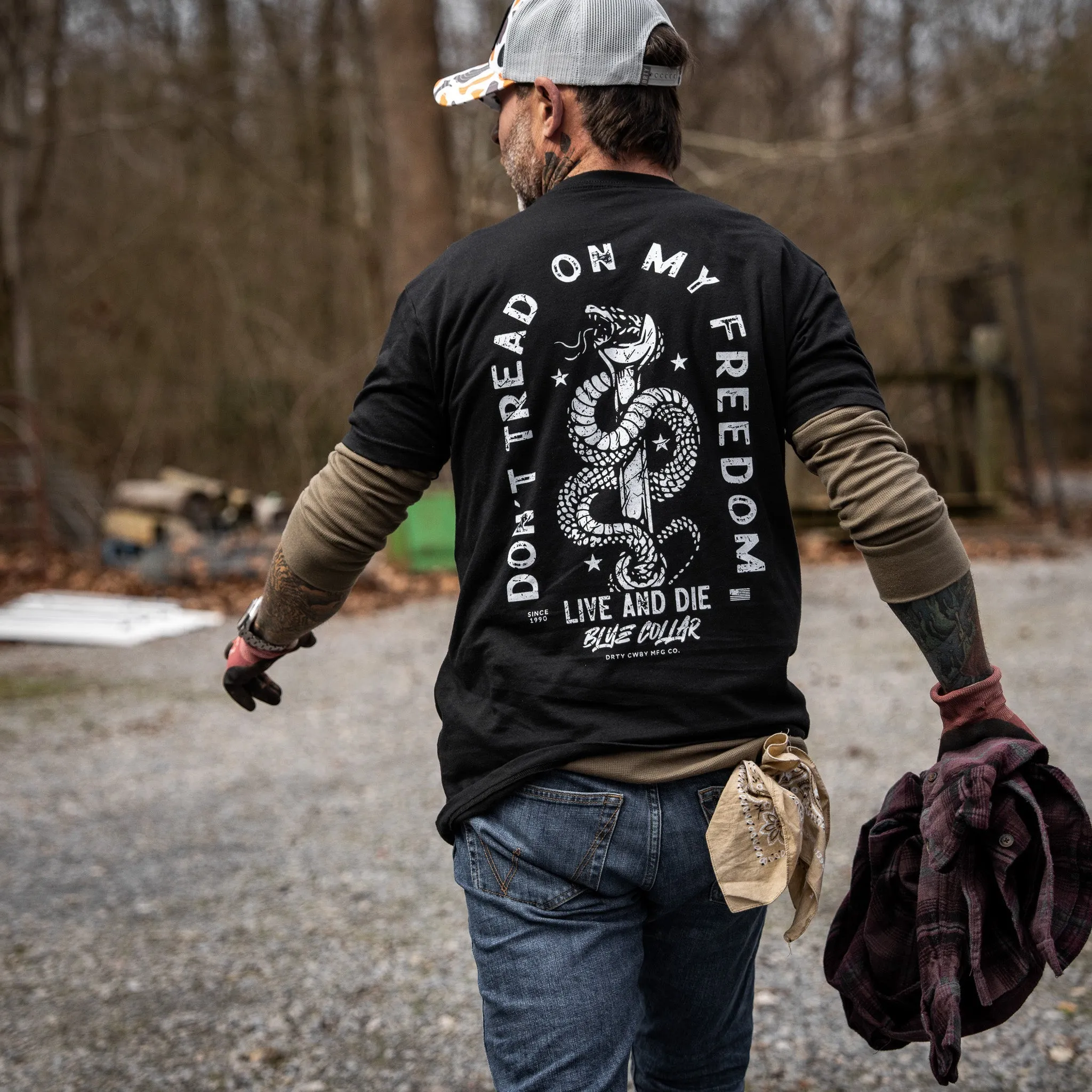 Don't Tread On My Freedom Men's T-Shirt sold by Combat Iron Apparel product image thumbnail 3