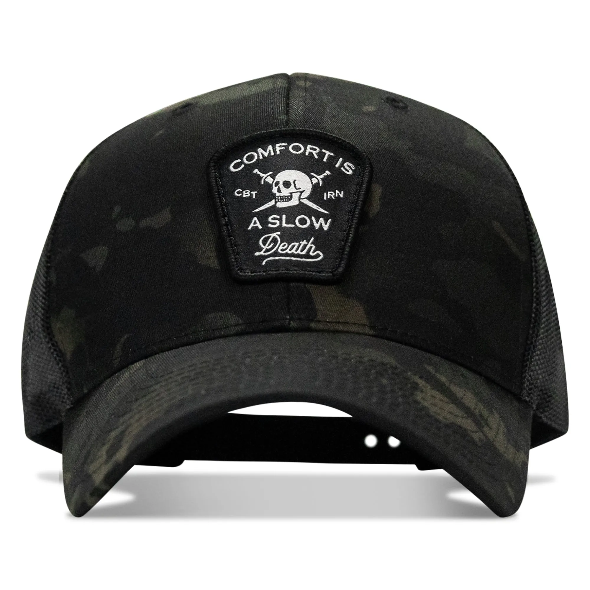 Comfort Is A Slow Death Patch Snapback Hat sold by Combat Iron Apparel