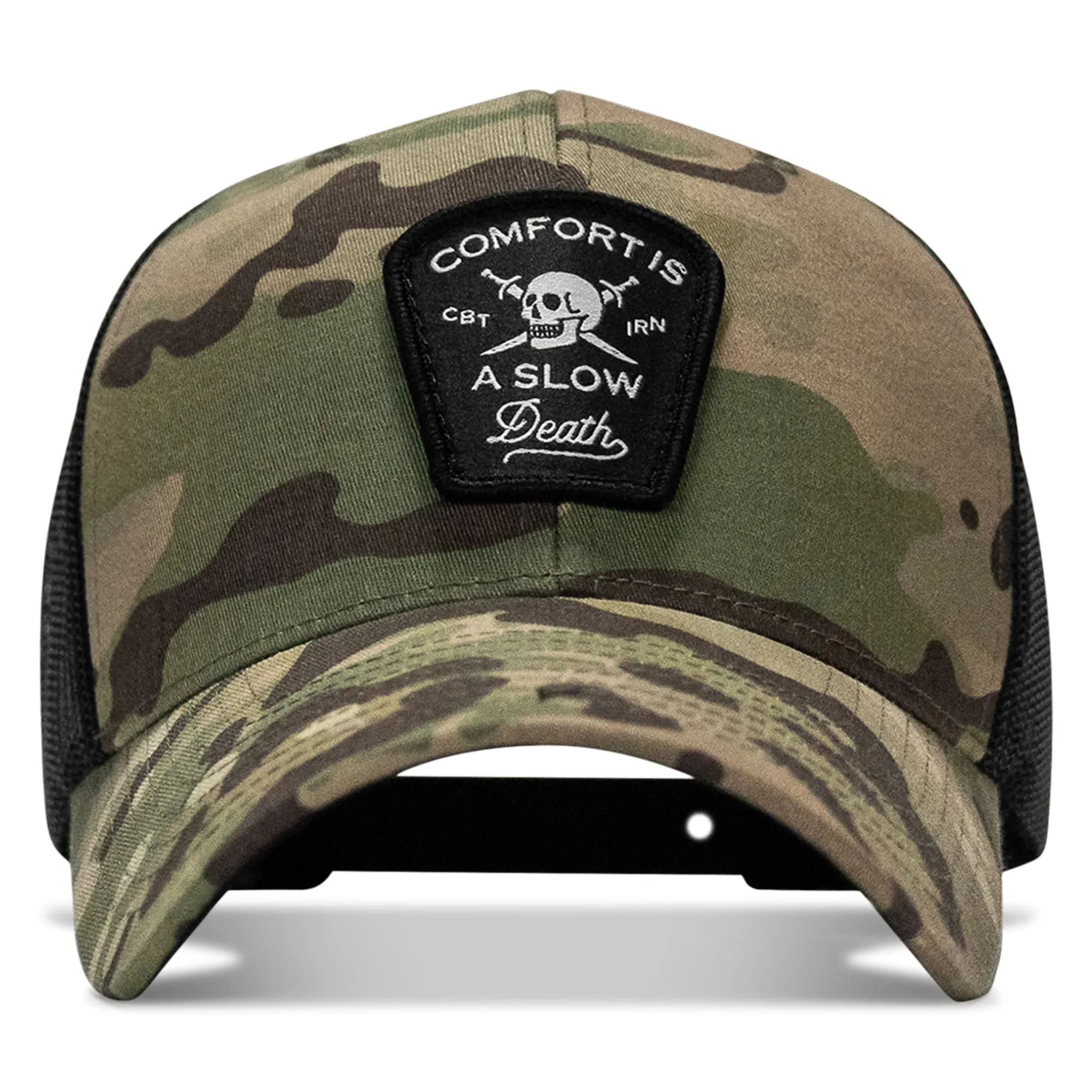 Comfort Is A Slow Death Patch Snapback Hat sold by Combat Iron Apparel product image thumbnail 2