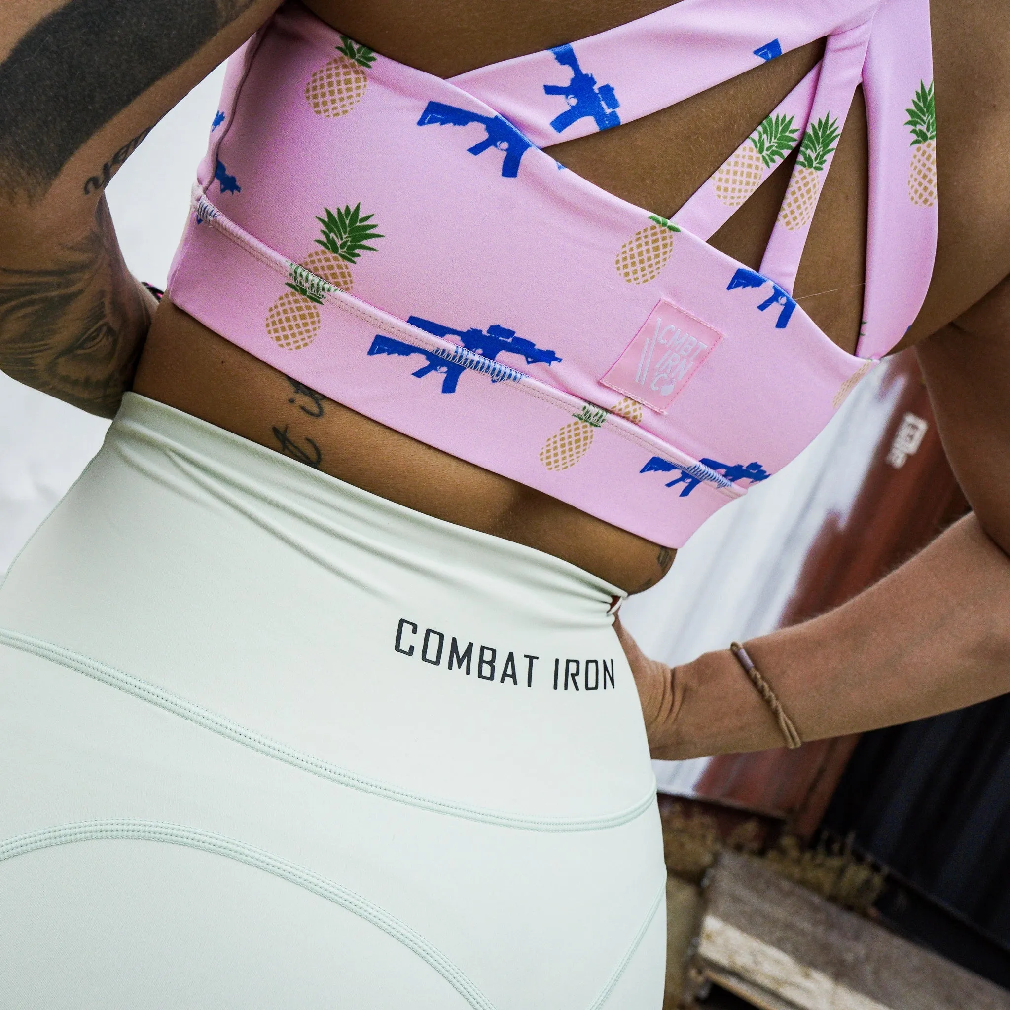 ESSENTIAL WIDE STRAP SPORTS BRA sold by Combat Iron Apparel product image thumbnail 3