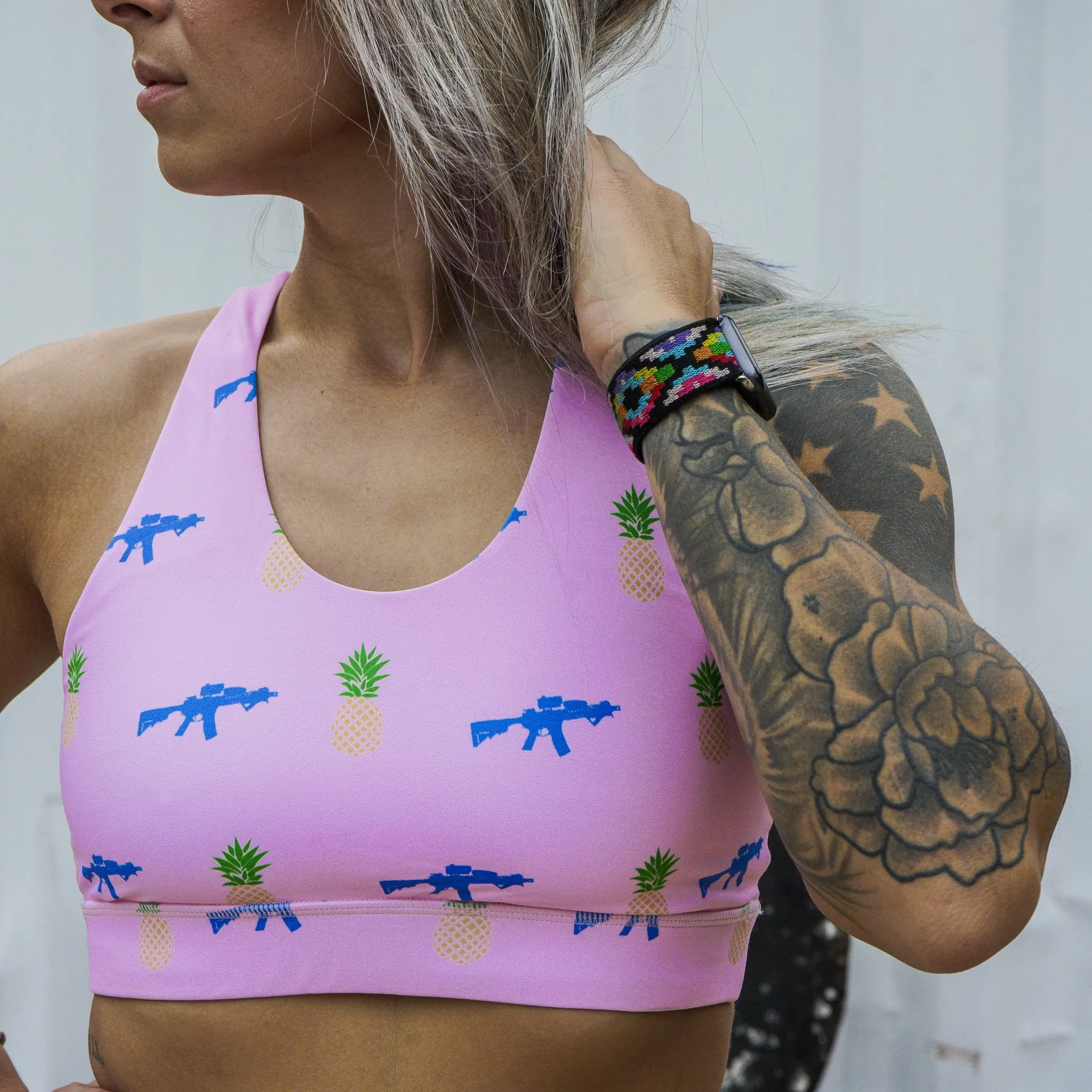 ESSENTIAL WIDE STRAP SPORTS BRA sold by Combat Iron Apparel product image thumbnail 2