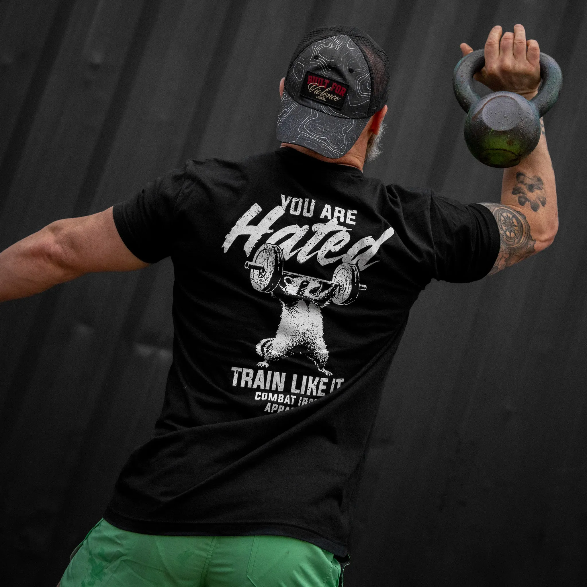 You Are Hated. Train Like It Men's T-Shirt sold by Combat Iron Apparel product image thumbnail 4