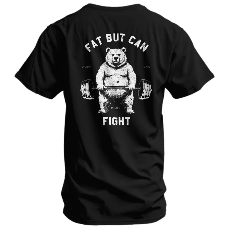 Fat But Can Fight Men's T-Shirt sold by Combat Iron Apparel