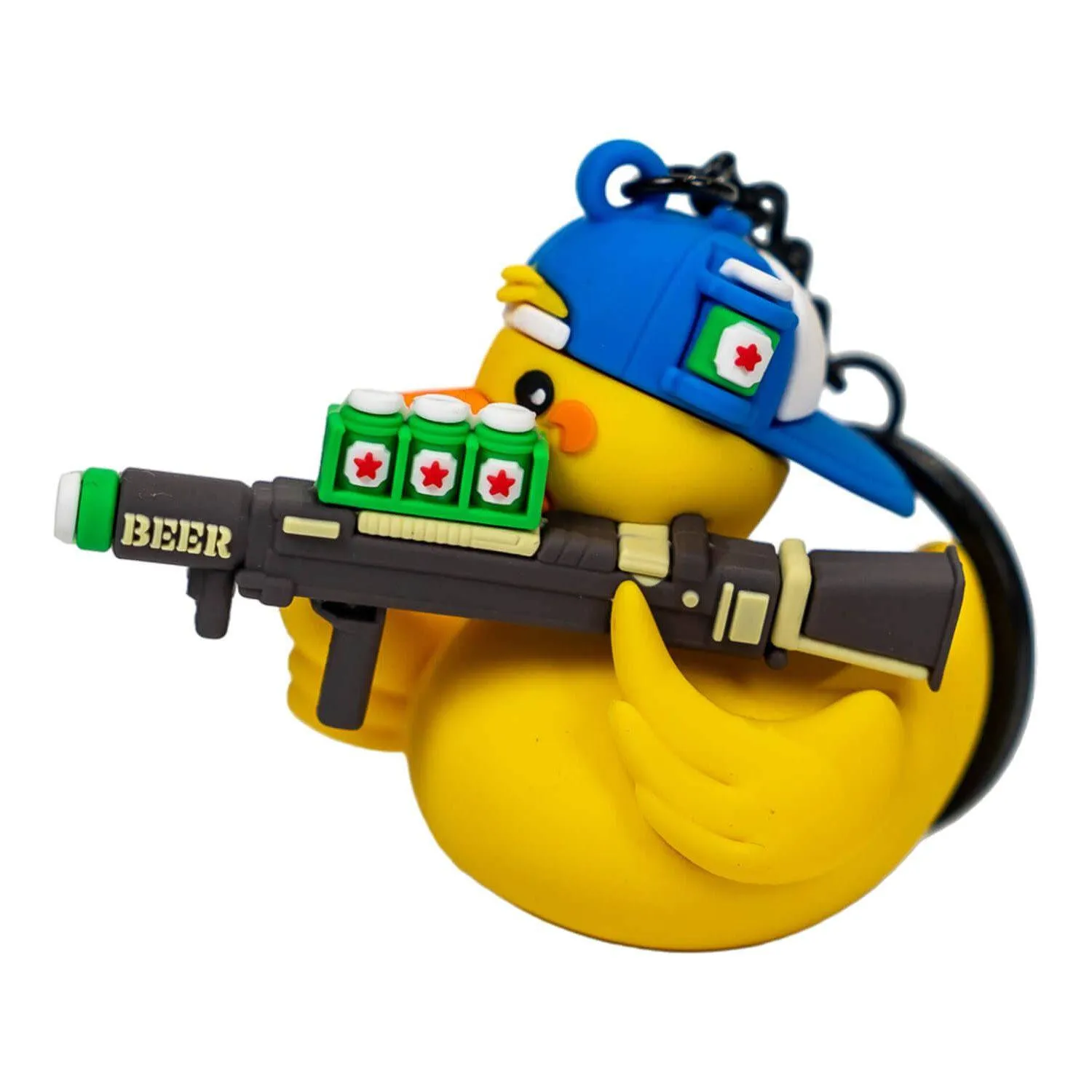 Beer Launcher TactiDuck 3D Rubber Keychain sold by Combat Iron Apparel product image thumbnail 2