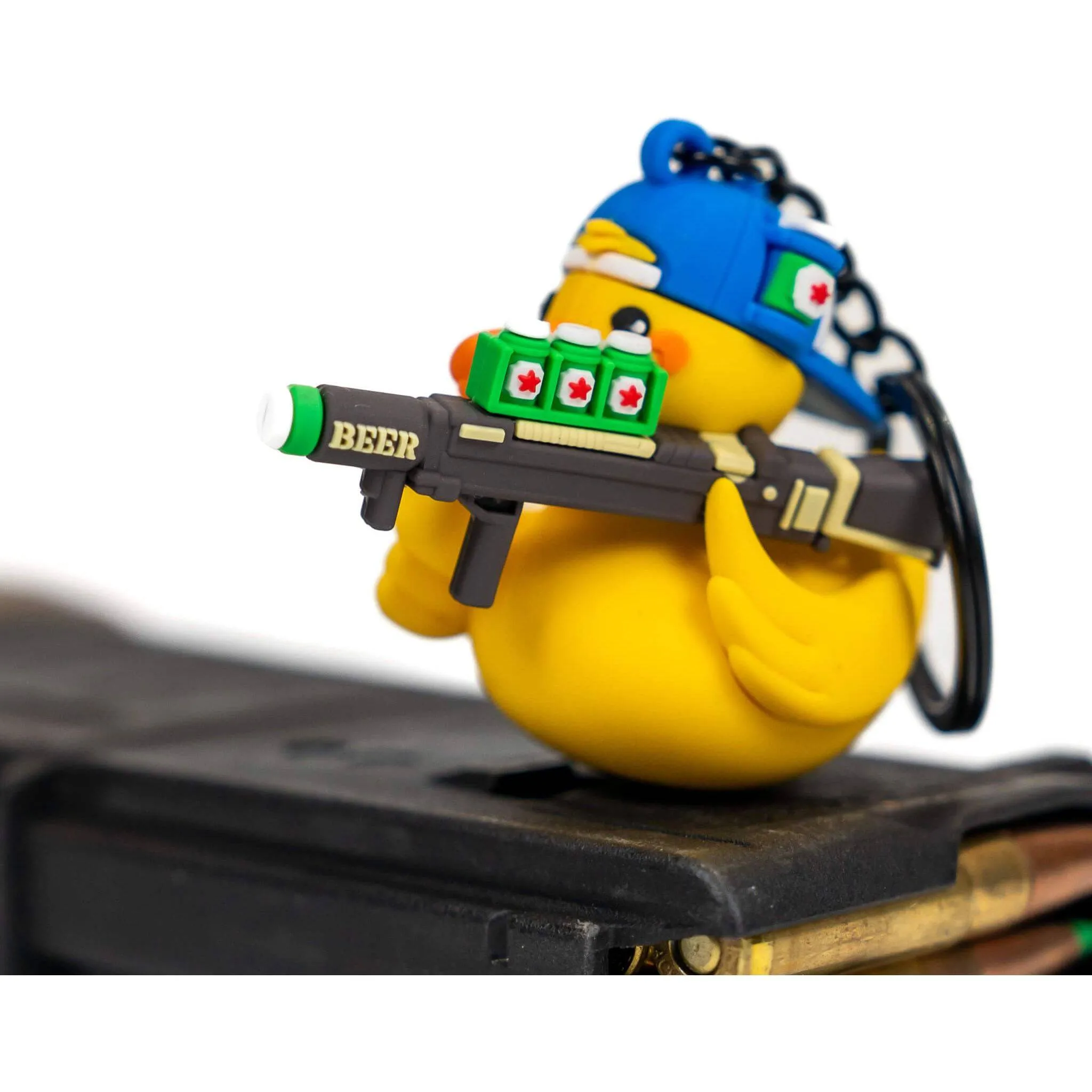 Beer Launcher TactiDuck 3D Rubber Keychain sold by Combat Iron Apparel product image thumbnail 4