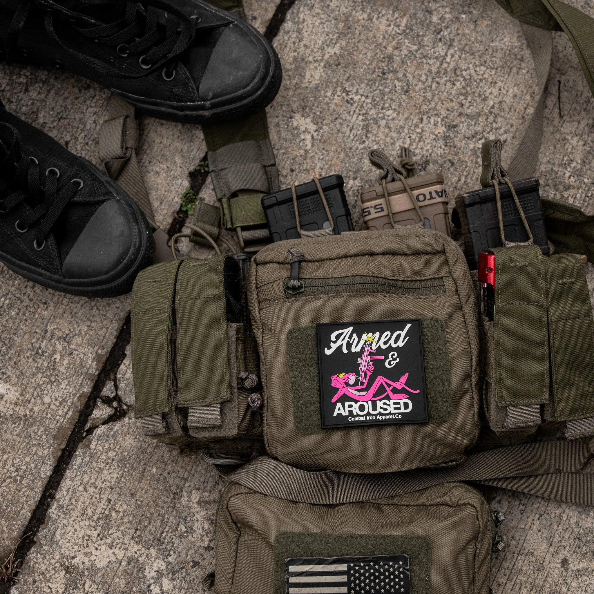 Armed & Aroused PVC Patch sold by Combat Iron Apparel product image thumbnail 5