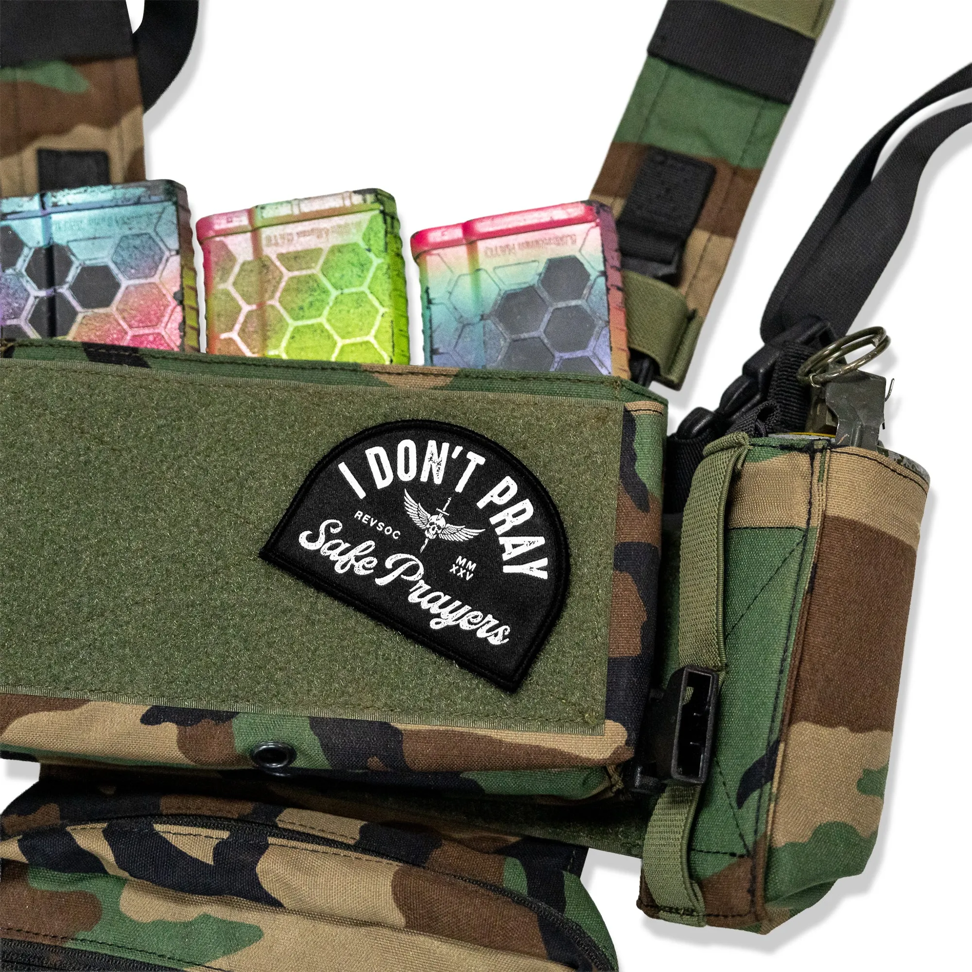 I Don't Pray Safe Prayers Velcro Patch sold by Combat Iron Apparel product image thumbnail 4